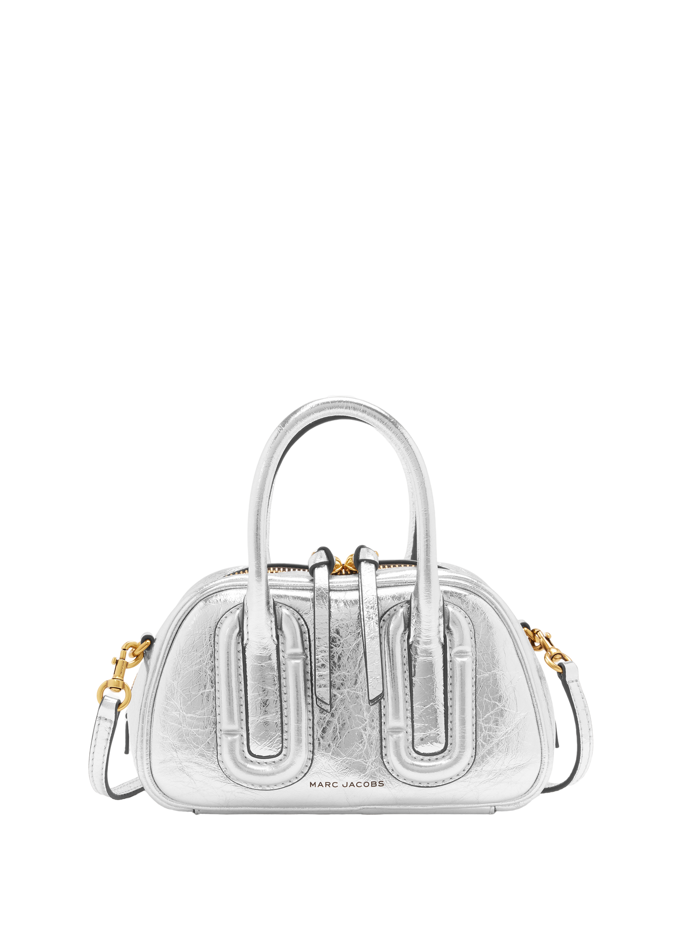 Schoudertas The Babe Mini Top Handle in leer MARC JACOBS Zilver