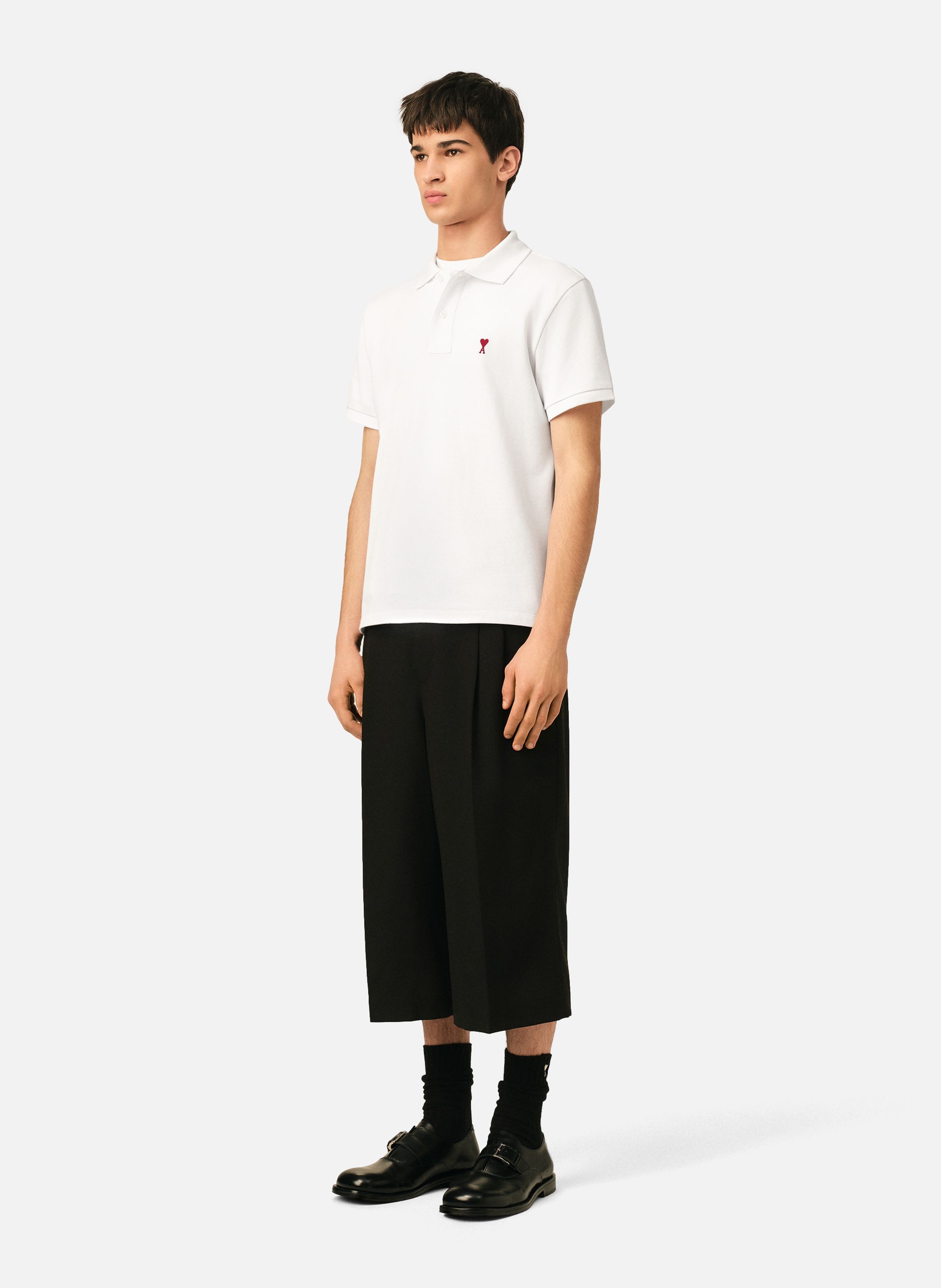 Polo ami de coeur unisexe AMI PARIS Blanc