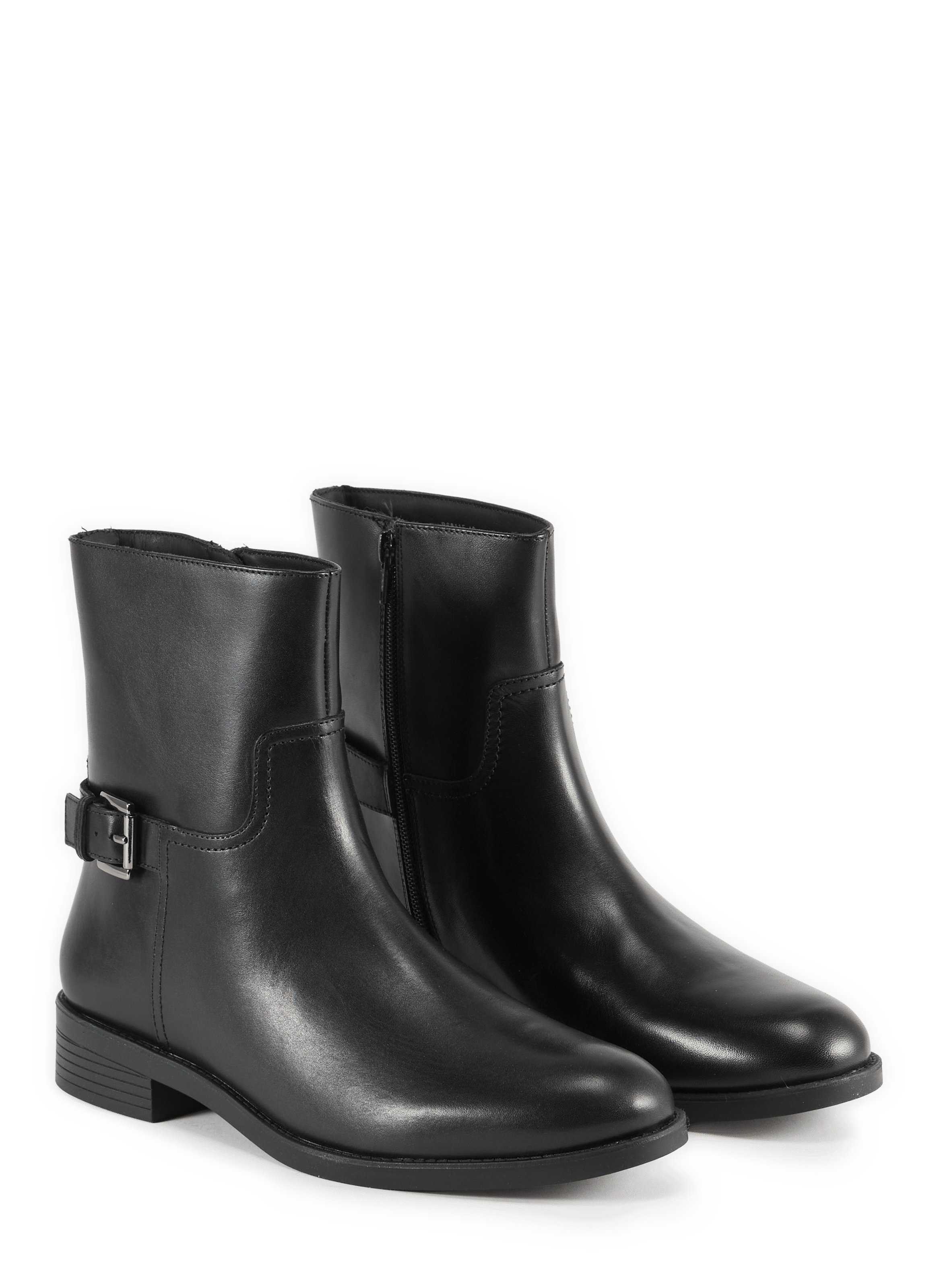 Leather ankle boots GEOX Black