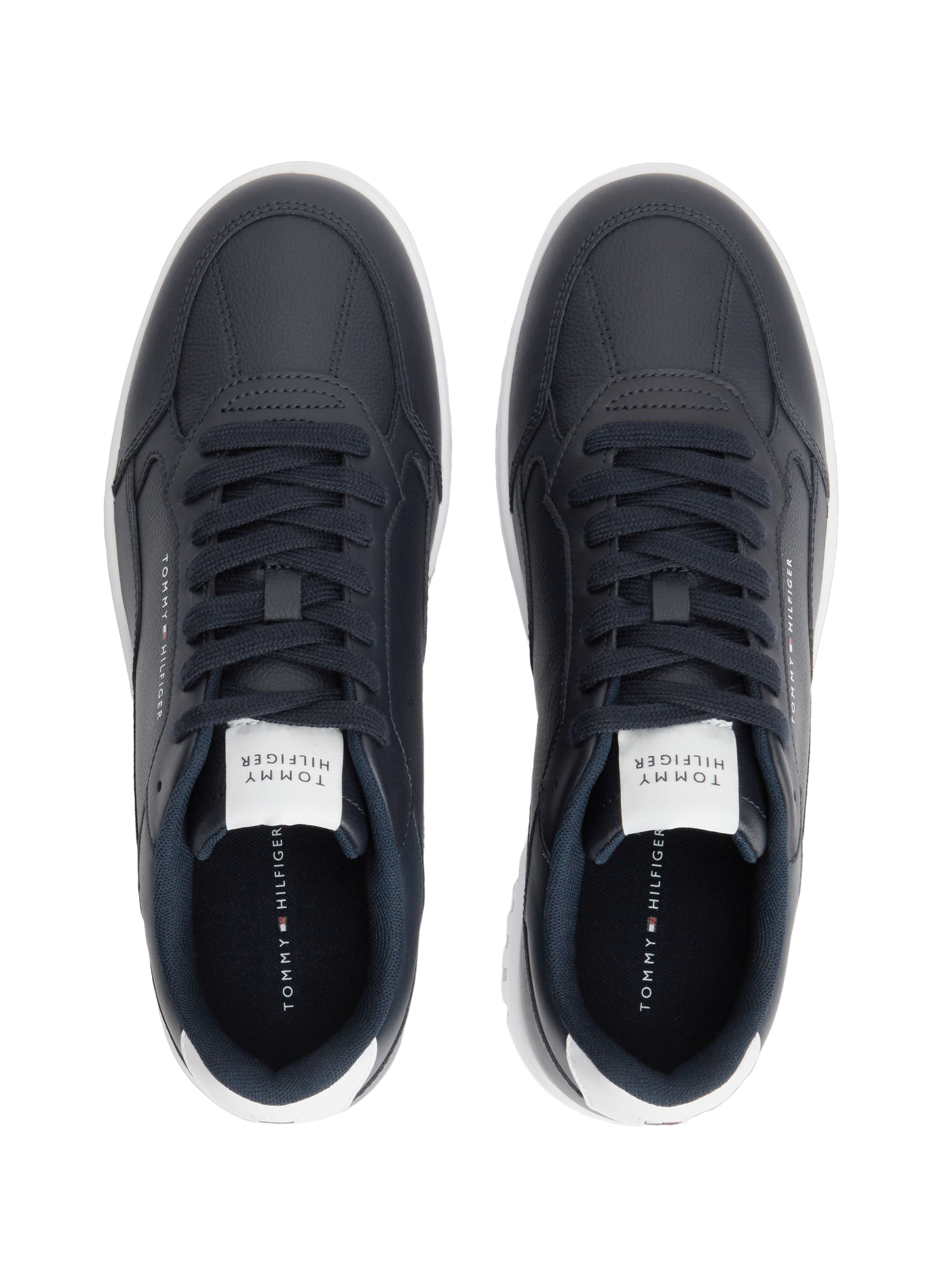 Baskets à lacets en cuir mélangé TOMMY HILFIGER Bleu