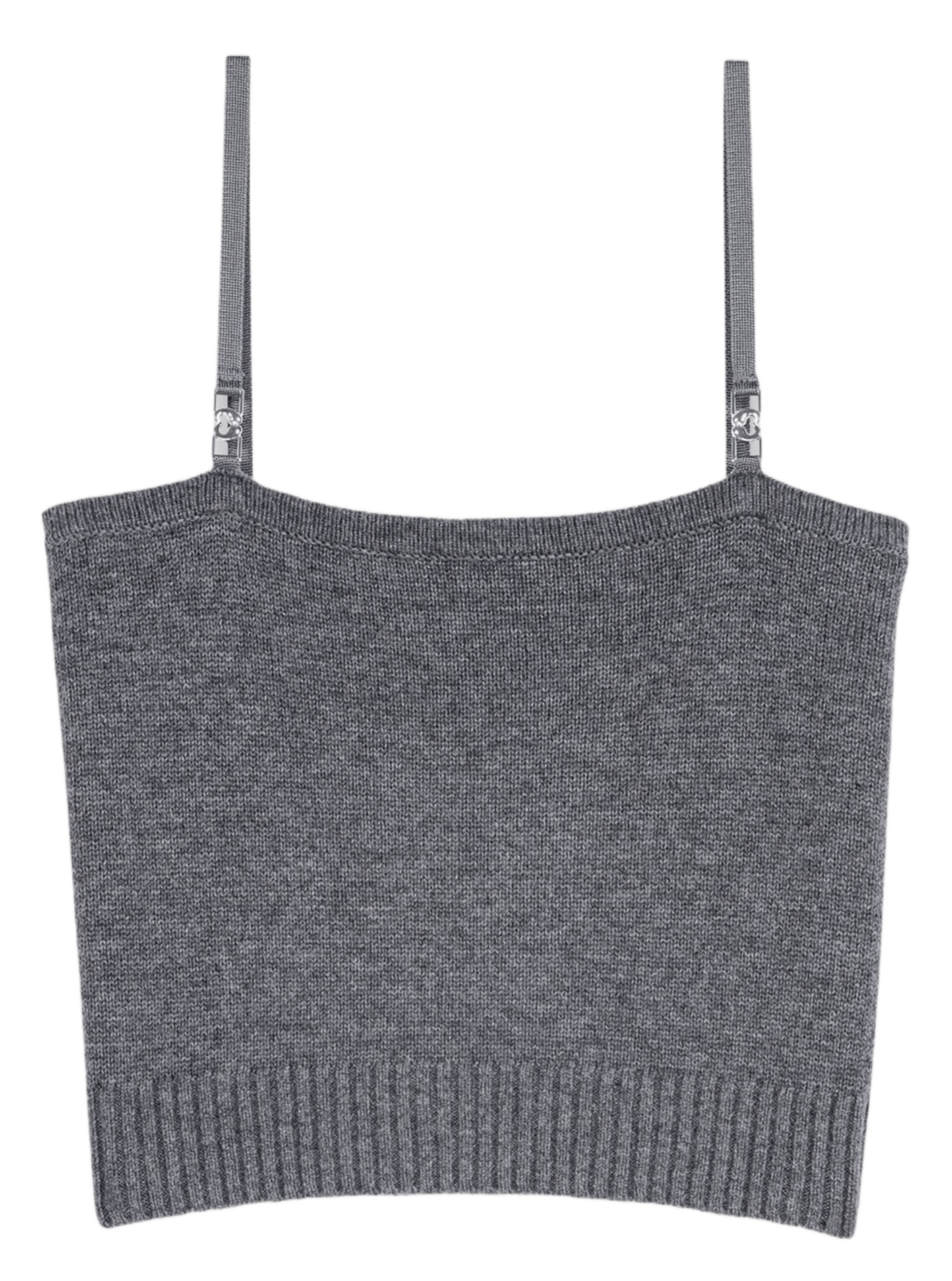 Gilet droit en laine MAJE Gris
