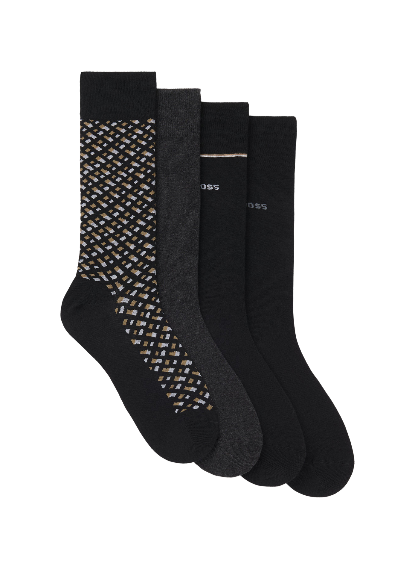 Conjunto de 4 pares de calcetines de algodón mezclado. BOSS Multicolor