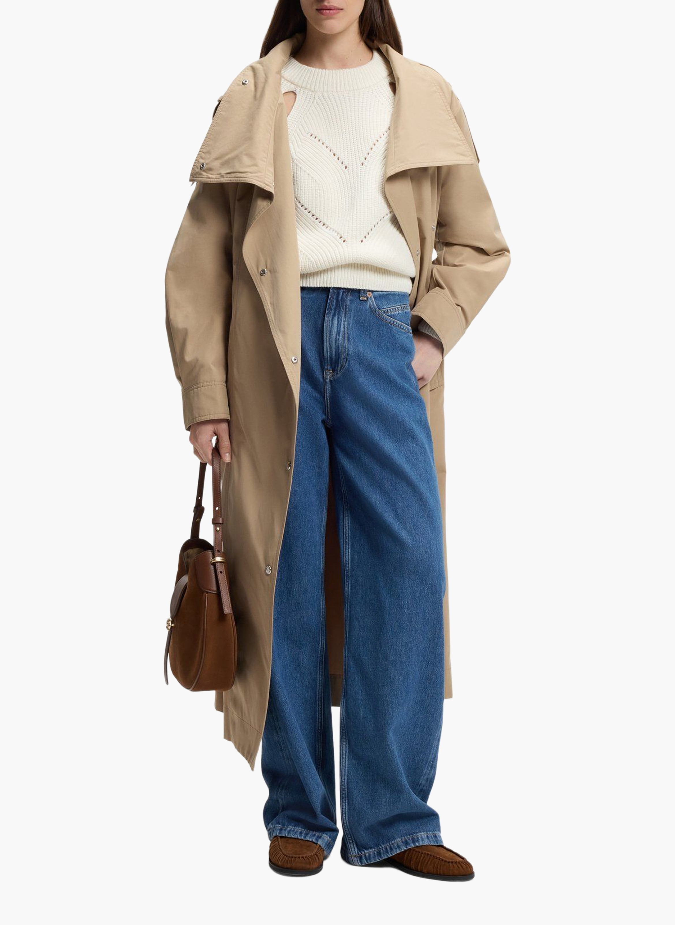Jean droit en coton BOSS Bleu