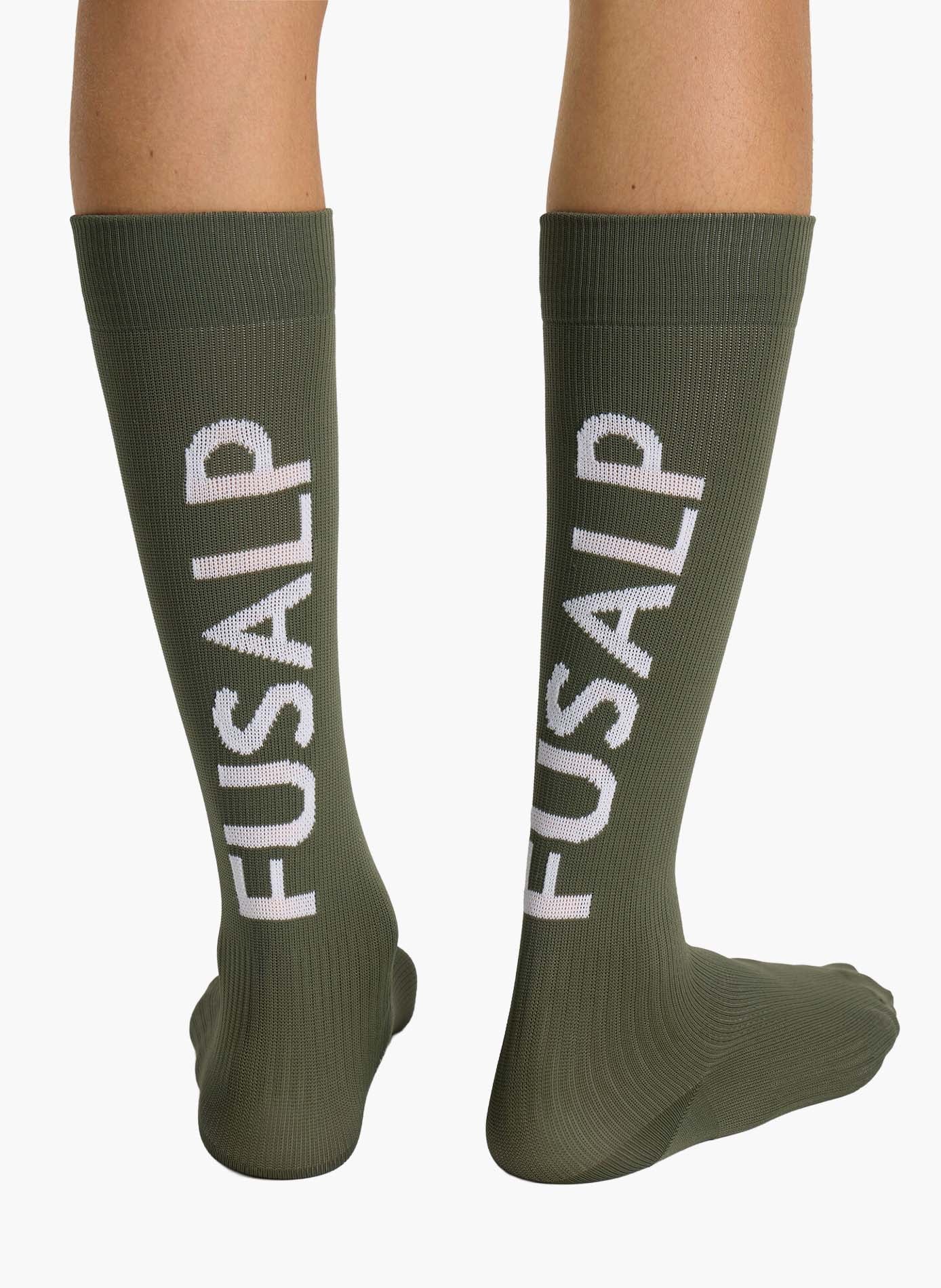 Chaussettes de ski sock pop coupe regular FUSALP Kaki