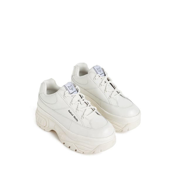 Baskets à plateforme en cuir