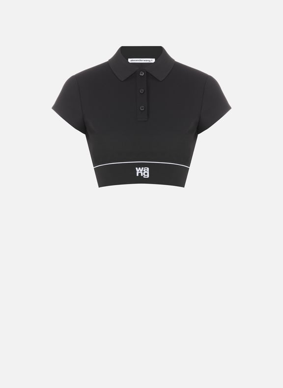 T-shirt polo court Noir by ALEXANDER WANG ALEXANDER WANG T-shirt polo court Noir