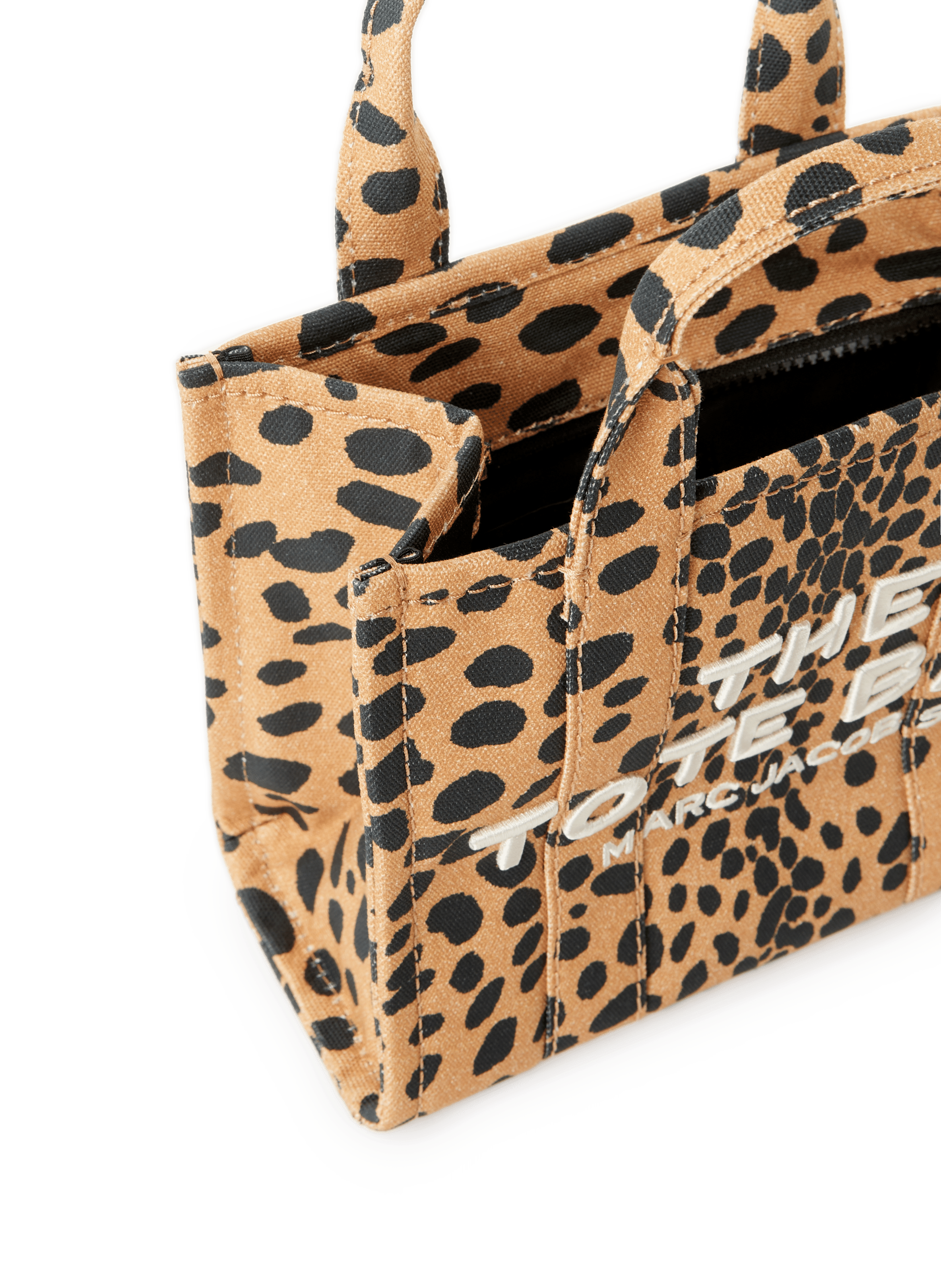 Sac cabas The Cheetah Canvas Medium Tote Bag MARC JACOBS Noir