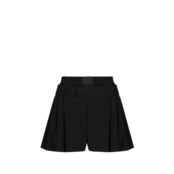 Short rayé en laine mélangé Short rayé en laine mélangé