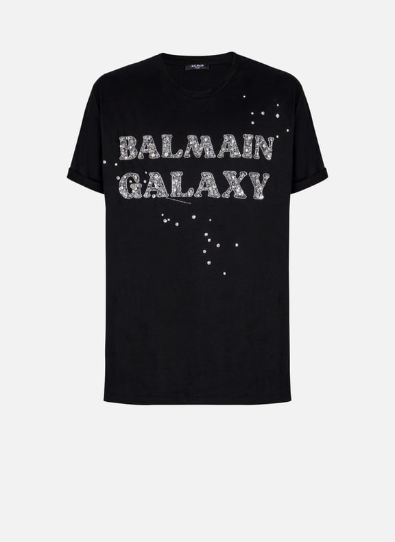 T-shirt brodé balmain galaxy Argent by BALMAIN BALMAIN T-shirt brodé balmain galaxy Argent
