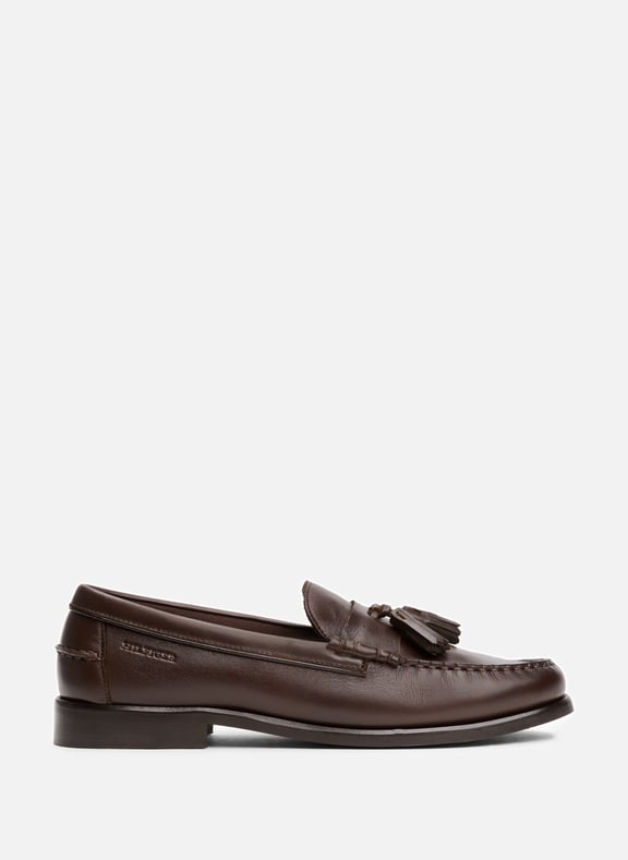 Mocassins à gland en cuir Marron by TOMMY HILFIGER TOMMY HILFIGER Mocassins à gland en cuir Marron