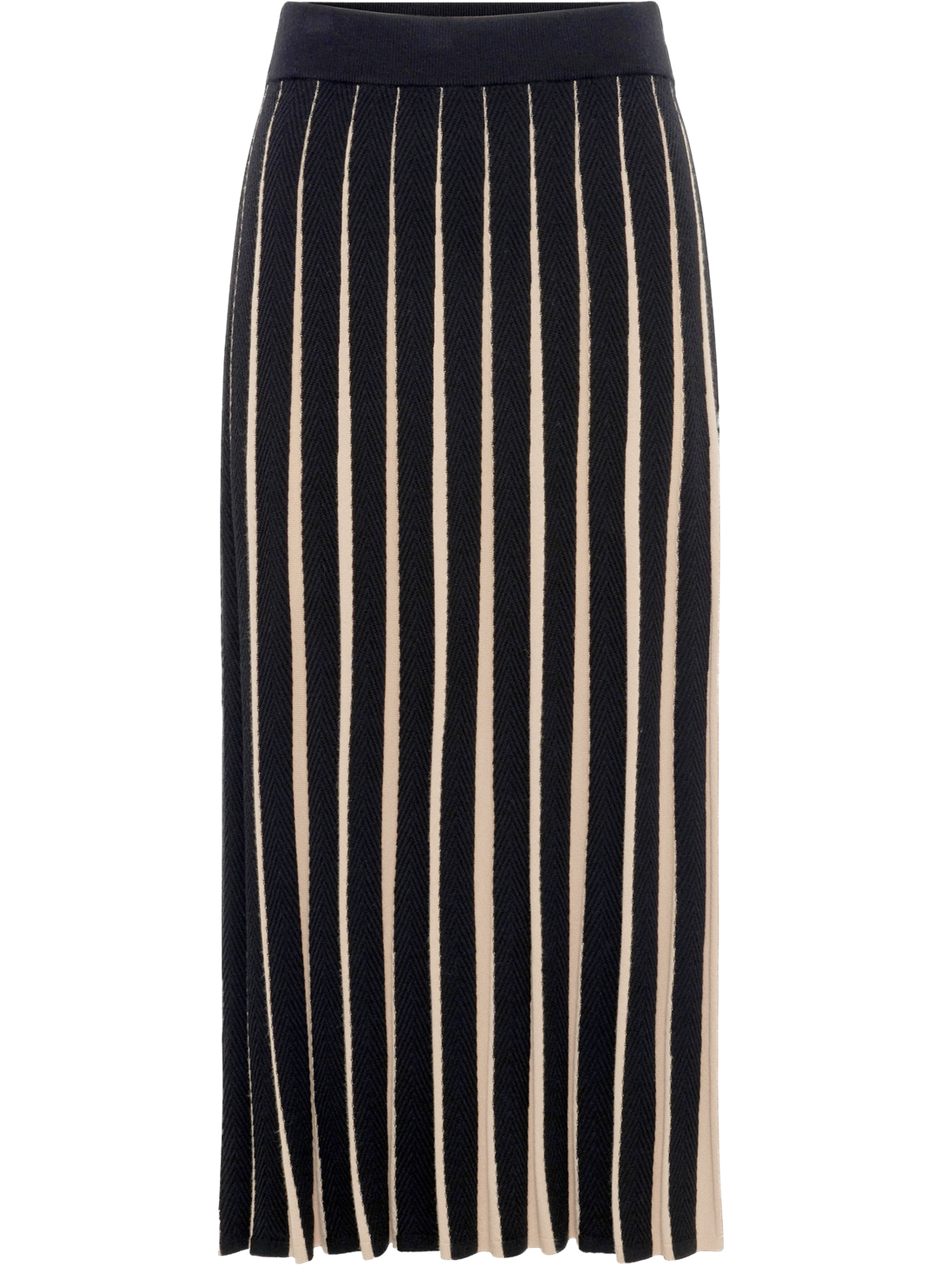 Jupe en maille plissée bicolore - bibiane GERARD DAREL Noir