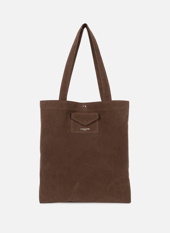 Sac cabas épaule - suédine kba Marron by LANCASTER LANCASTER Sac cabas épaule - suédine kba Marron