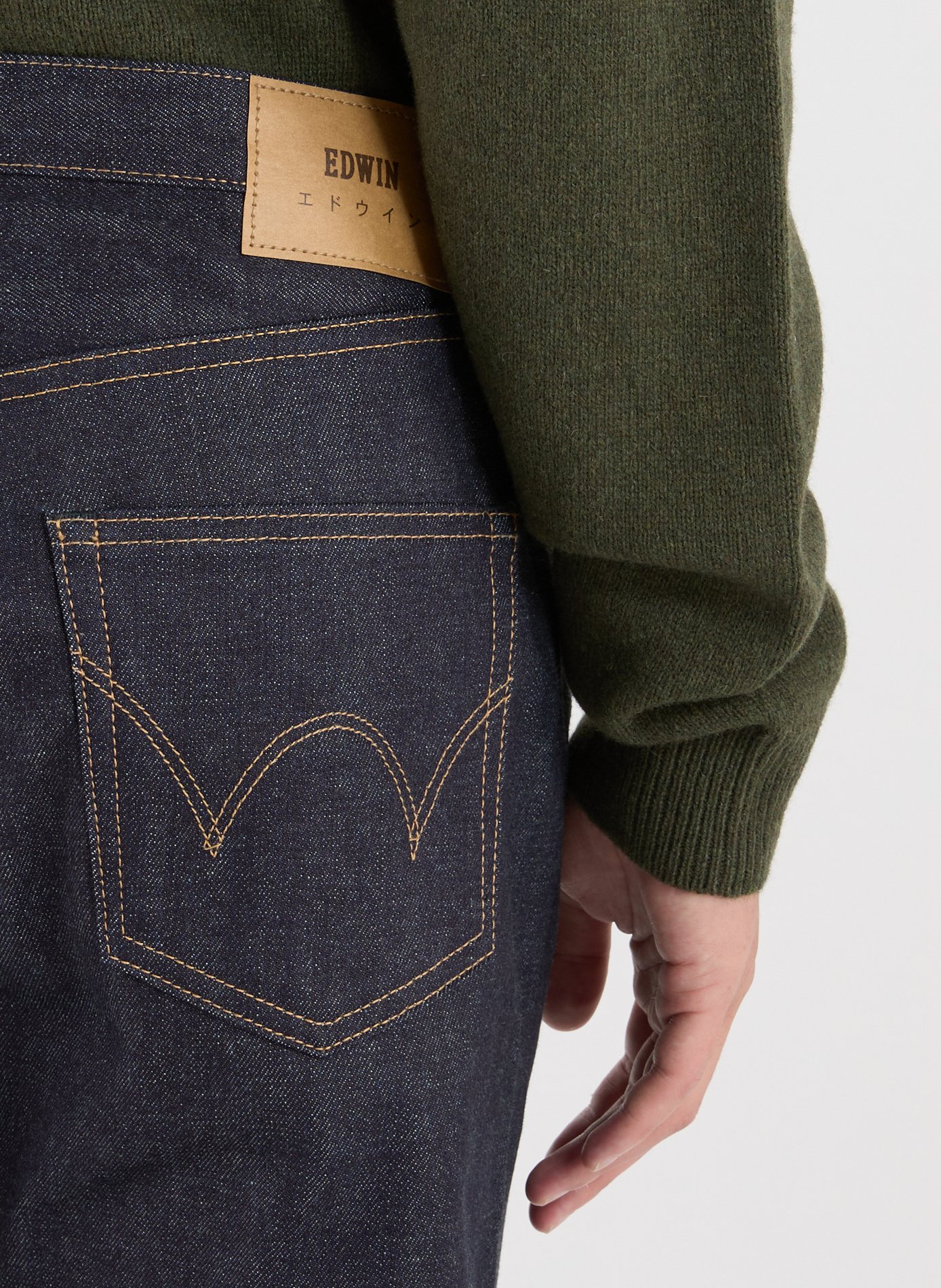 Straight leg cotton jeans EDWIN Blue