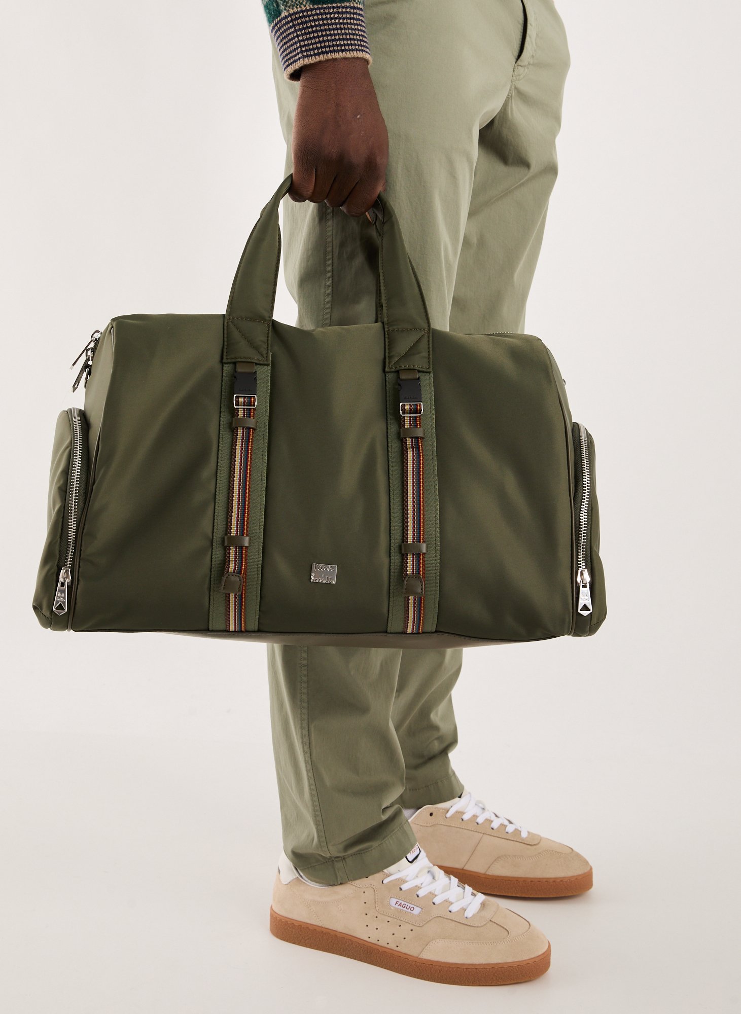 Nylon travel bag PAUL SMITH Khaki