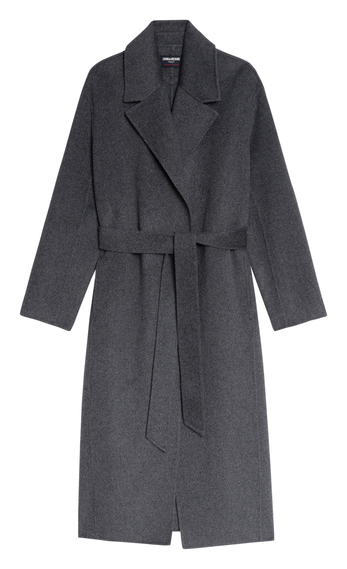 Manteau droit col tailleur en laine mélangée meli ZADIG&VOLTAIRE Gris