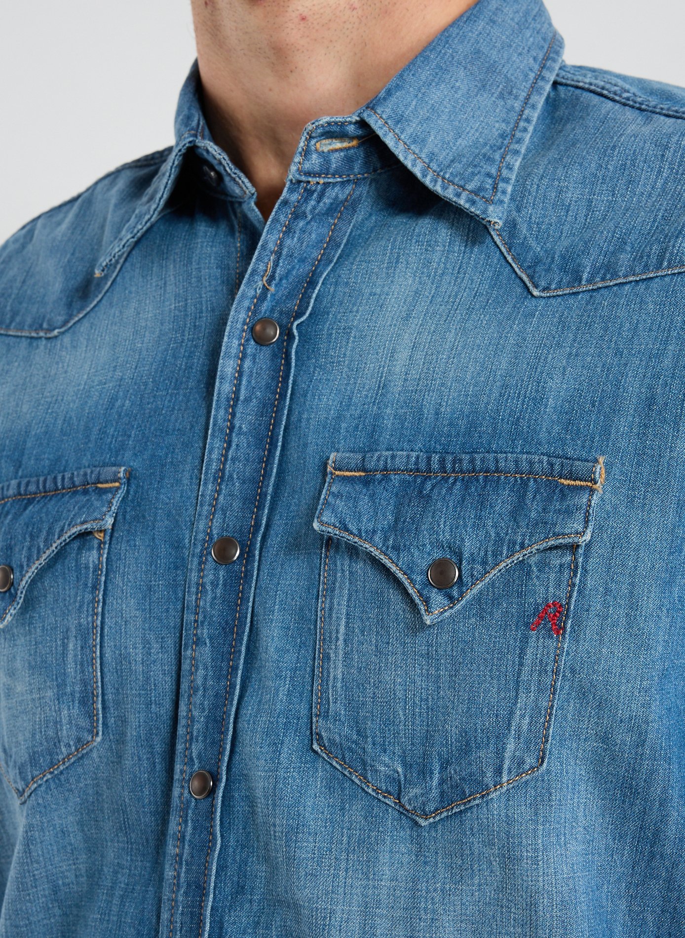 Chemise en jean REPLAY Bleu