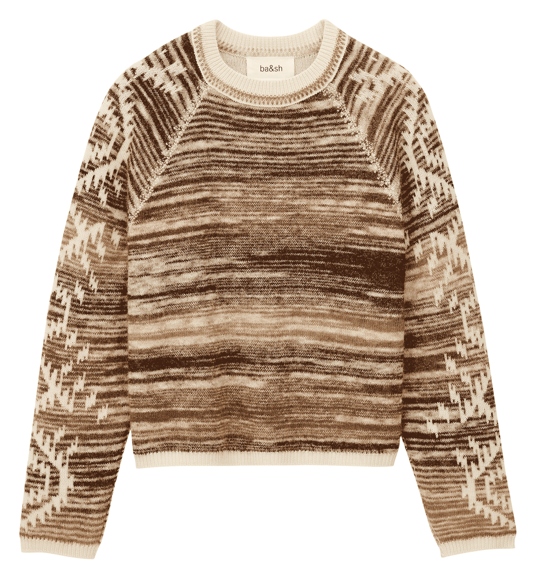 Pull droit col rond en laine Clodie BA&SH Multicolore