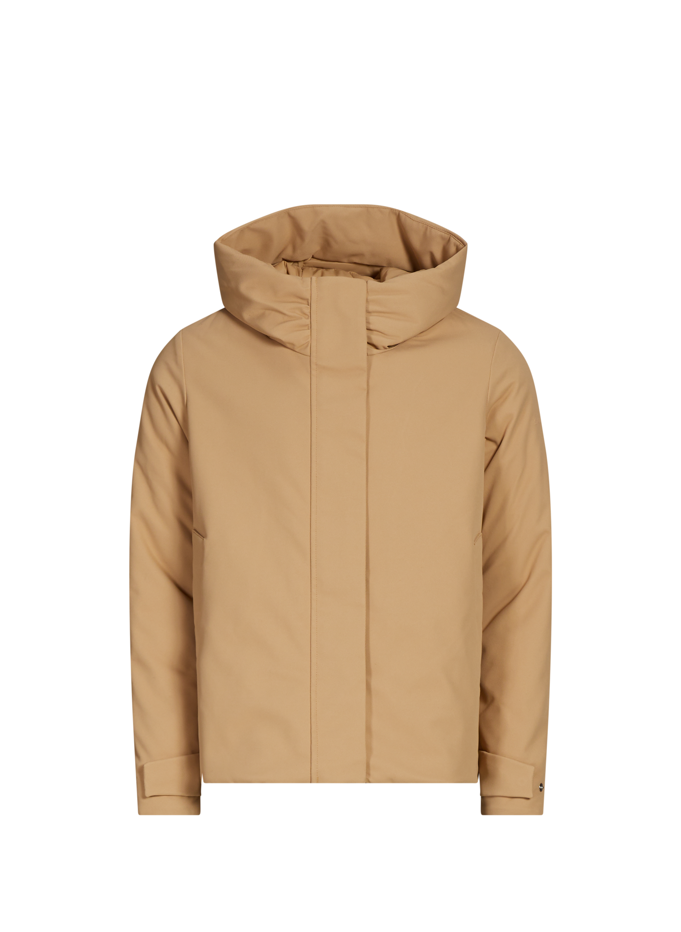 SAVE THE DUCK Veste courte à capuche et col montant Beige