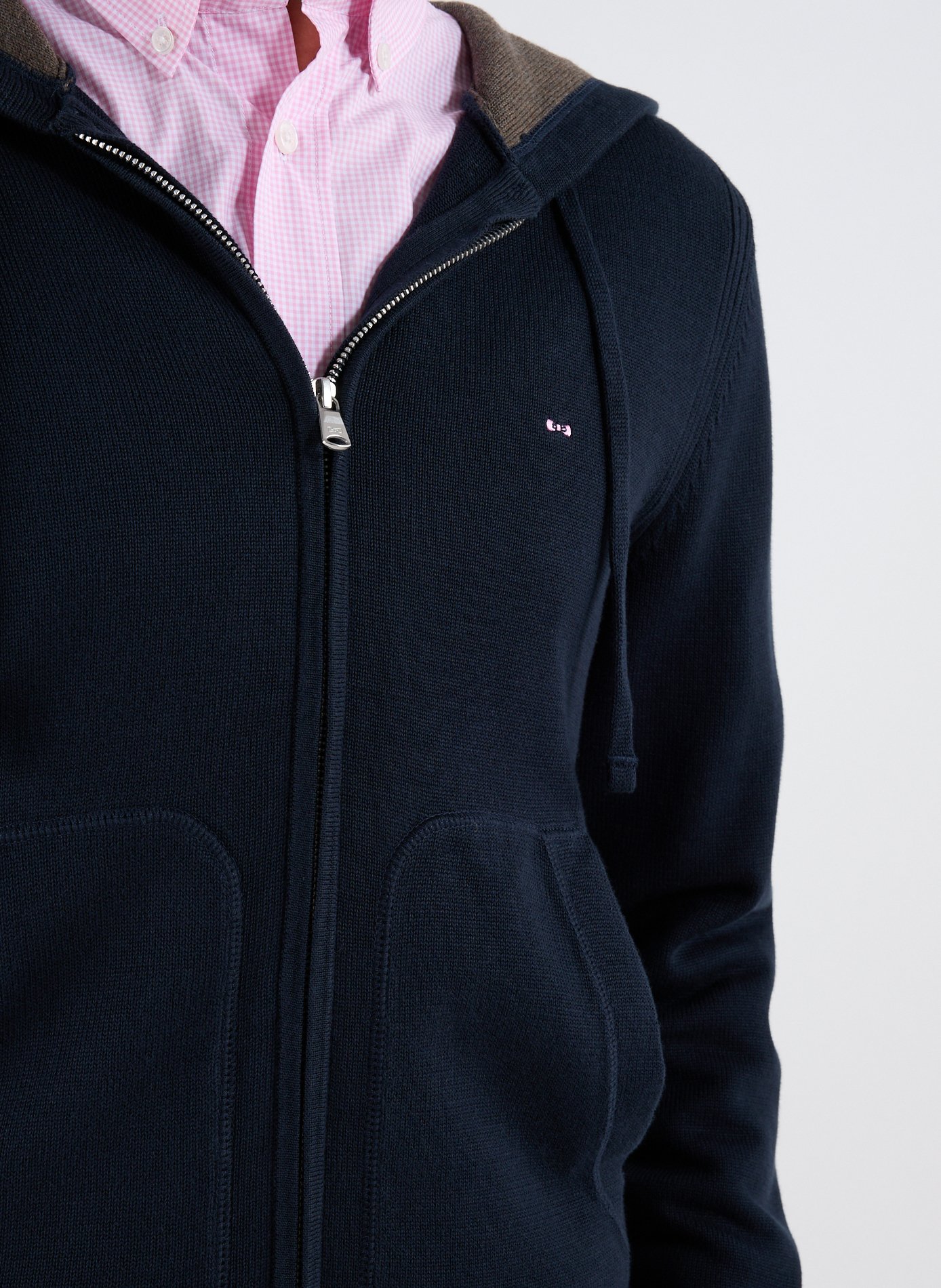 Cotton zip-up cardigan EDEN PARK Blue