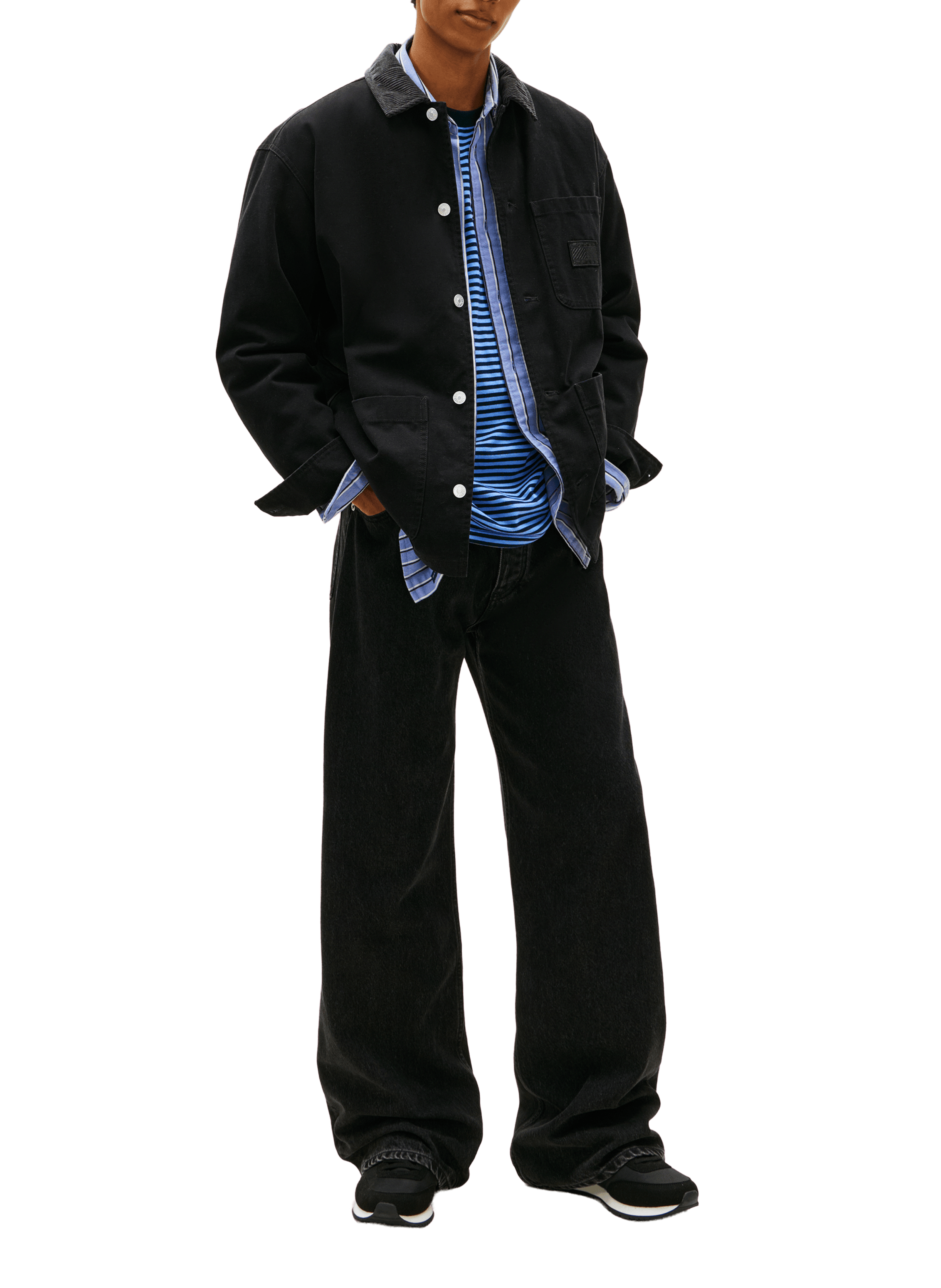 Basket bi-matière avec logo TOMMY HILFIGER Noir