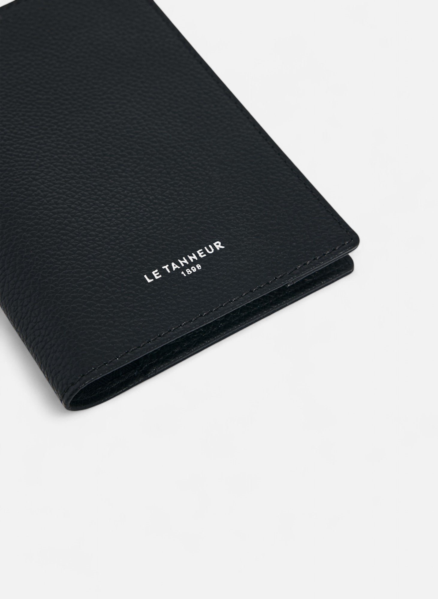 Porte passeport en cuir grainé LE TANNEUR Noir