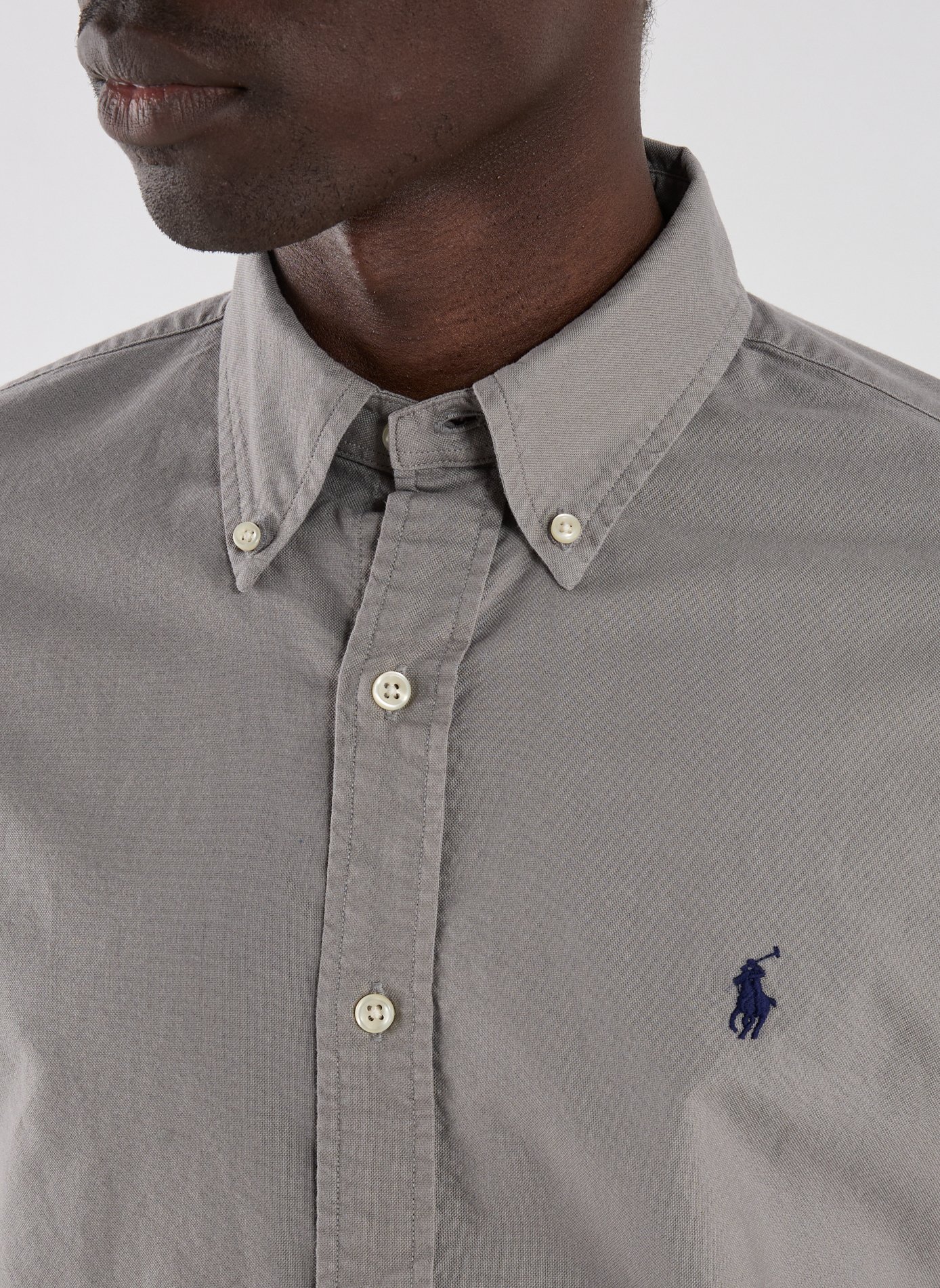 Chemise en coton POLO RALPH LAUREN Gris