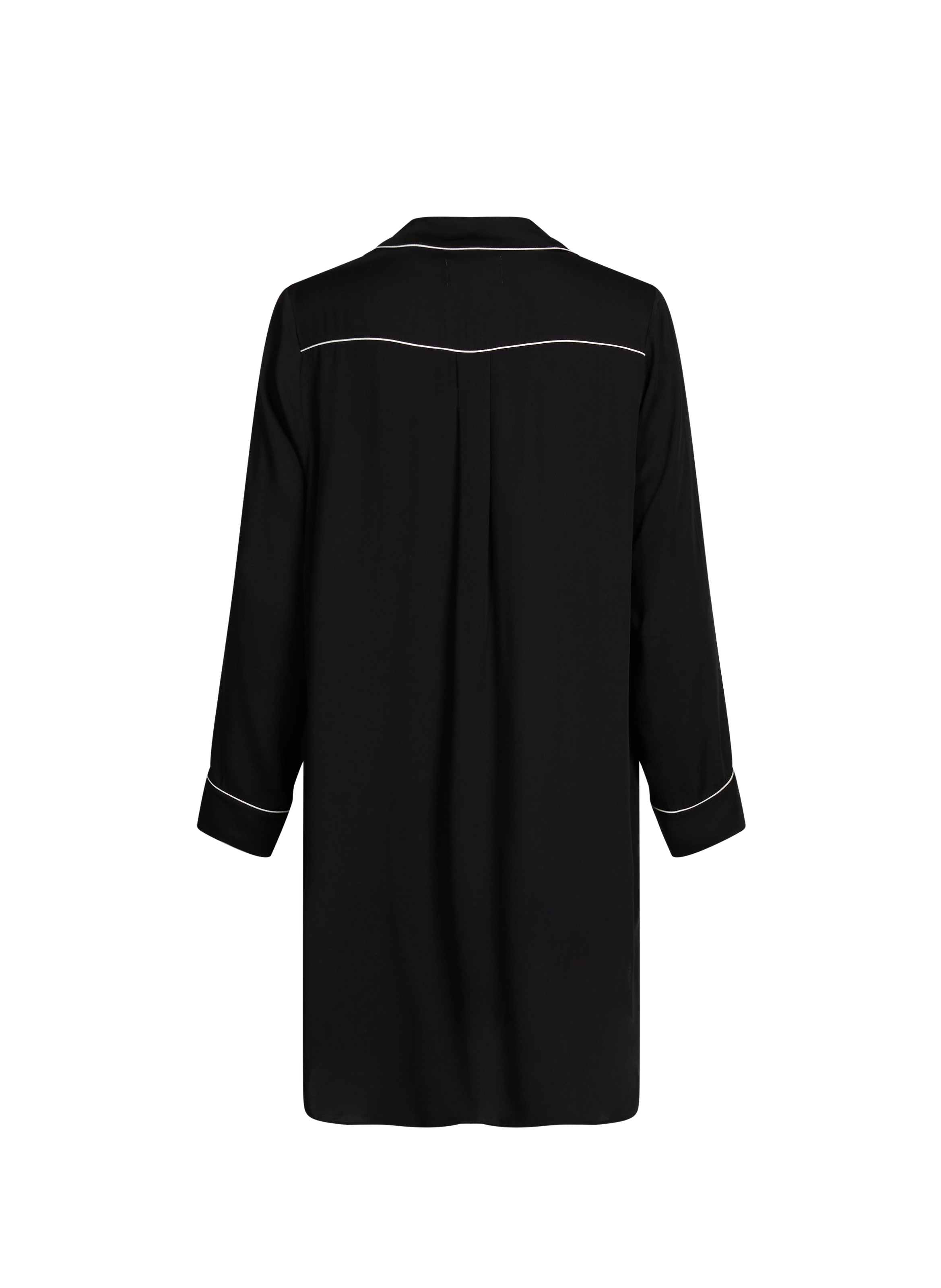 Chemise de nuit col tailleur SAISON 1865 Noir