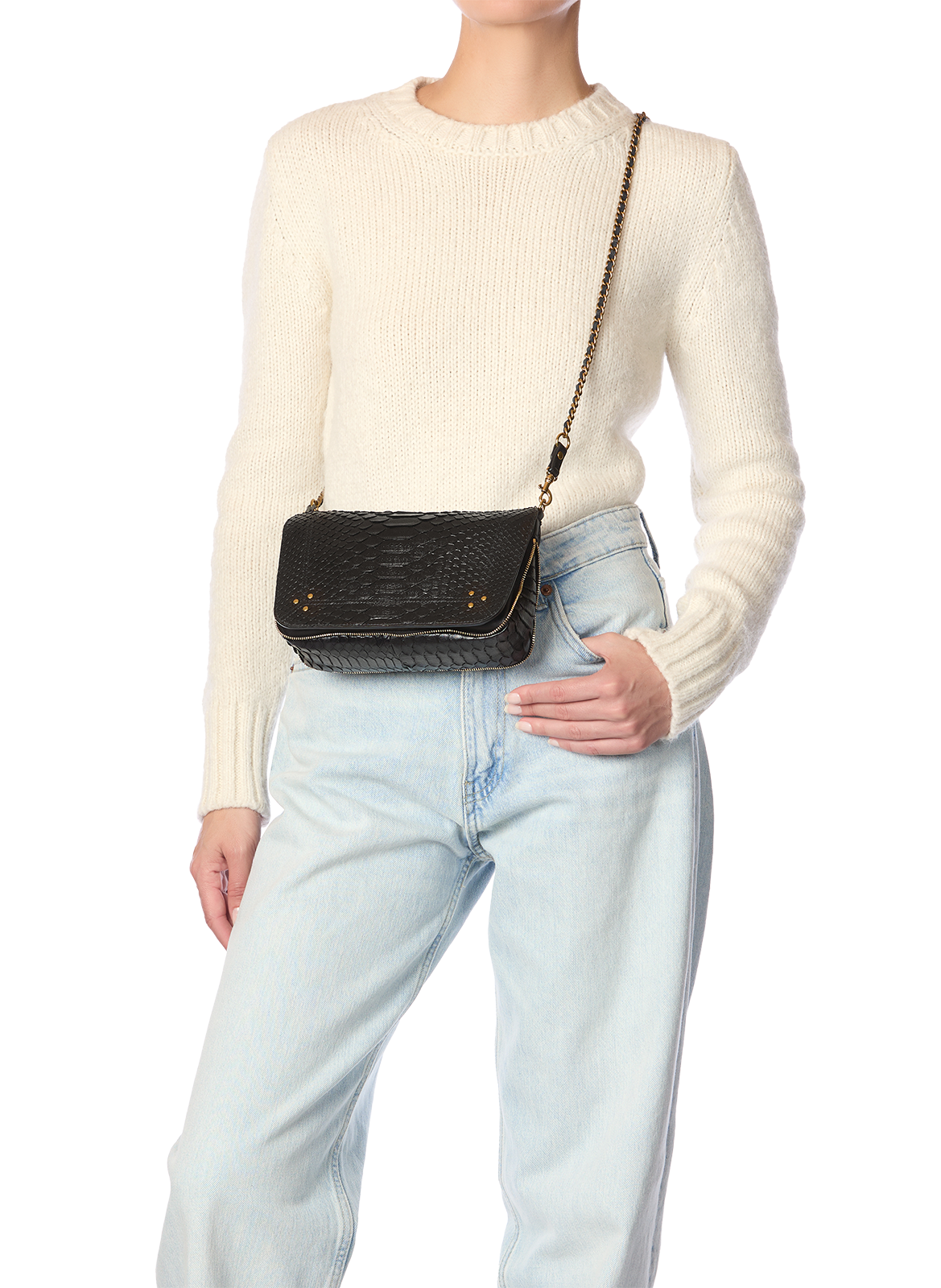 Bobi S python handbag  JÉRÔME DREYFUSS Black