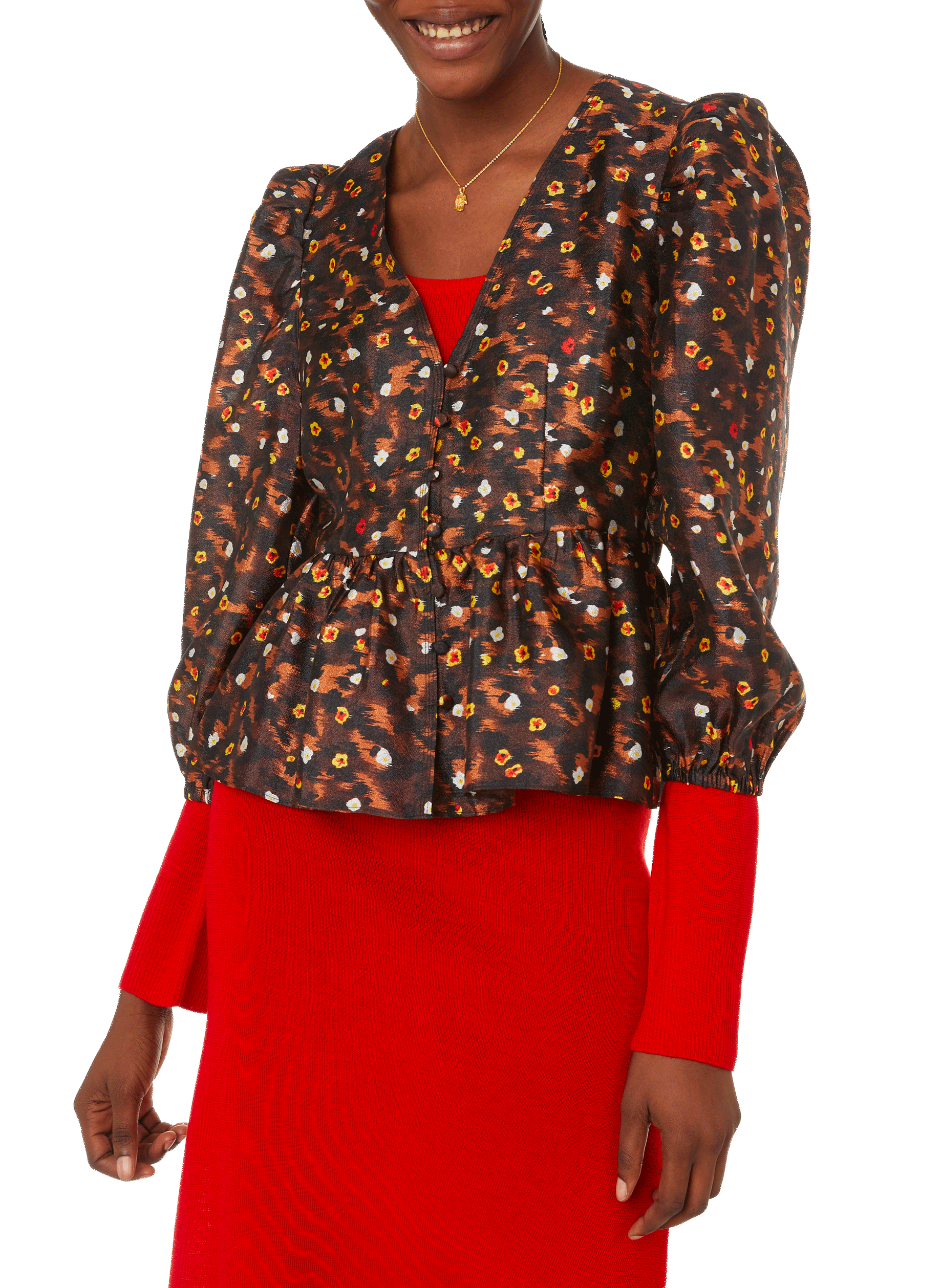 Mallow printed recycled polyester-blend blouse BAUM UND PFERDGARTEN Multicolour