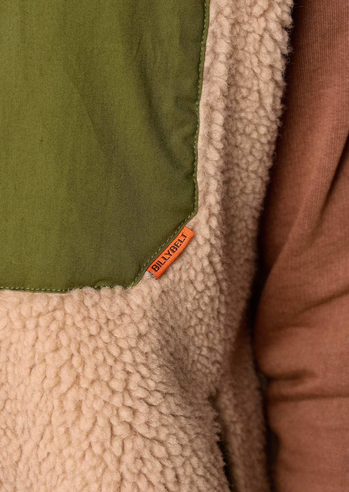 Veste sherpa zippée sans manches BILLYBELT Marron