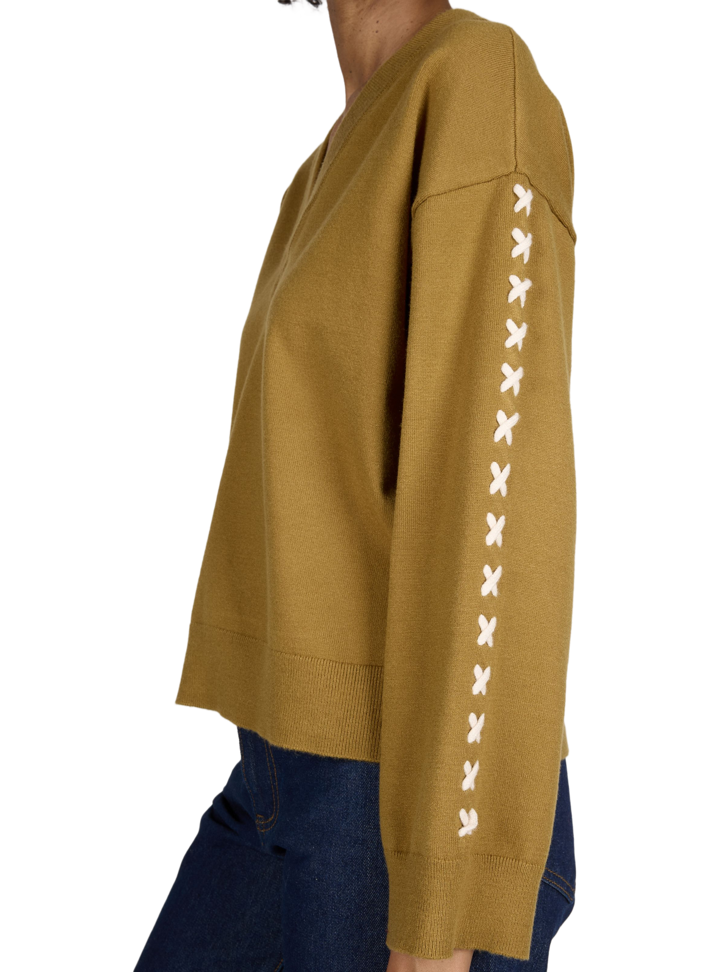 Vikasta V-neck sweater VILA Brown