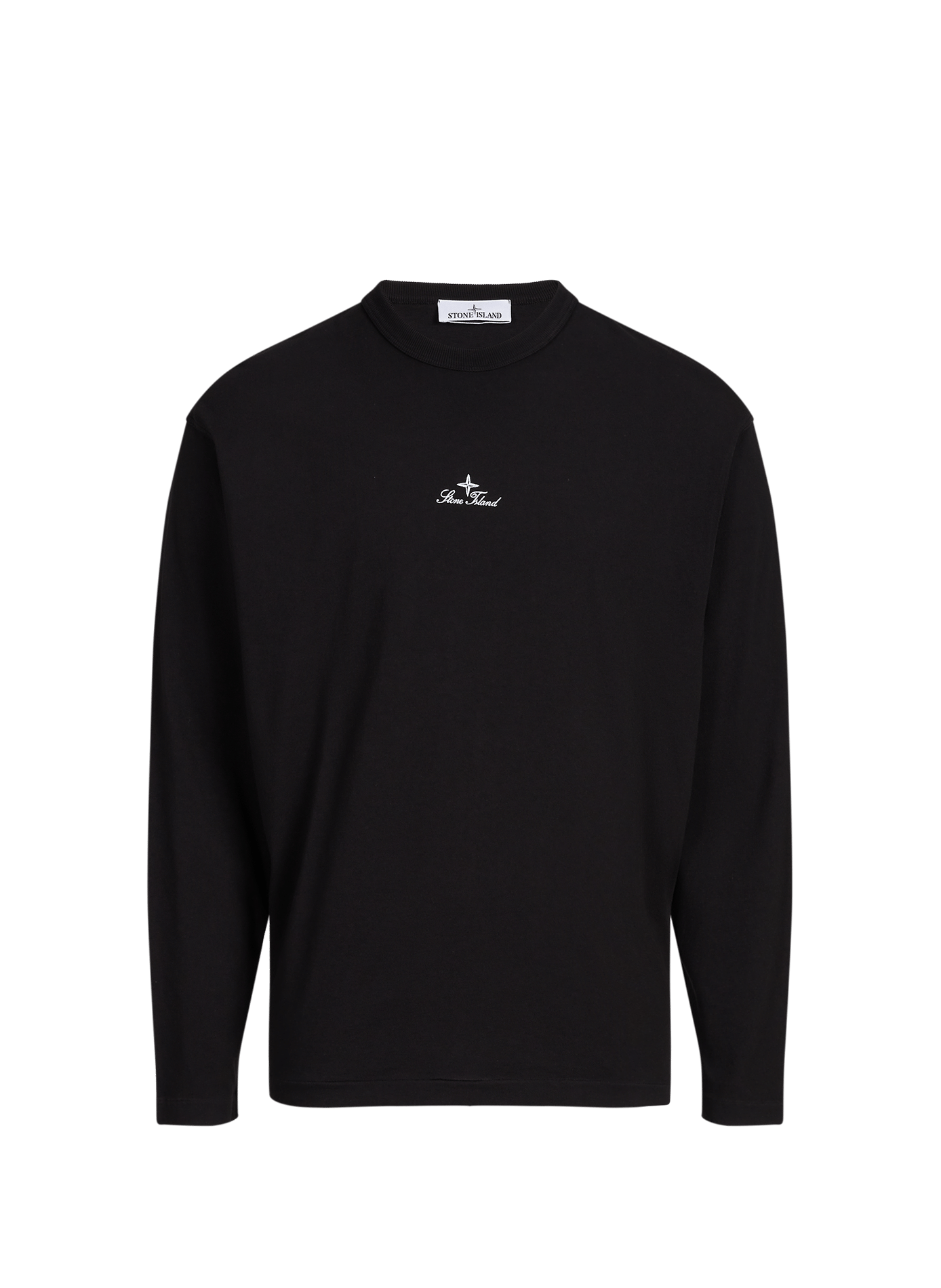 T-shirt à manches longues en coton STONE ISLAND Noir