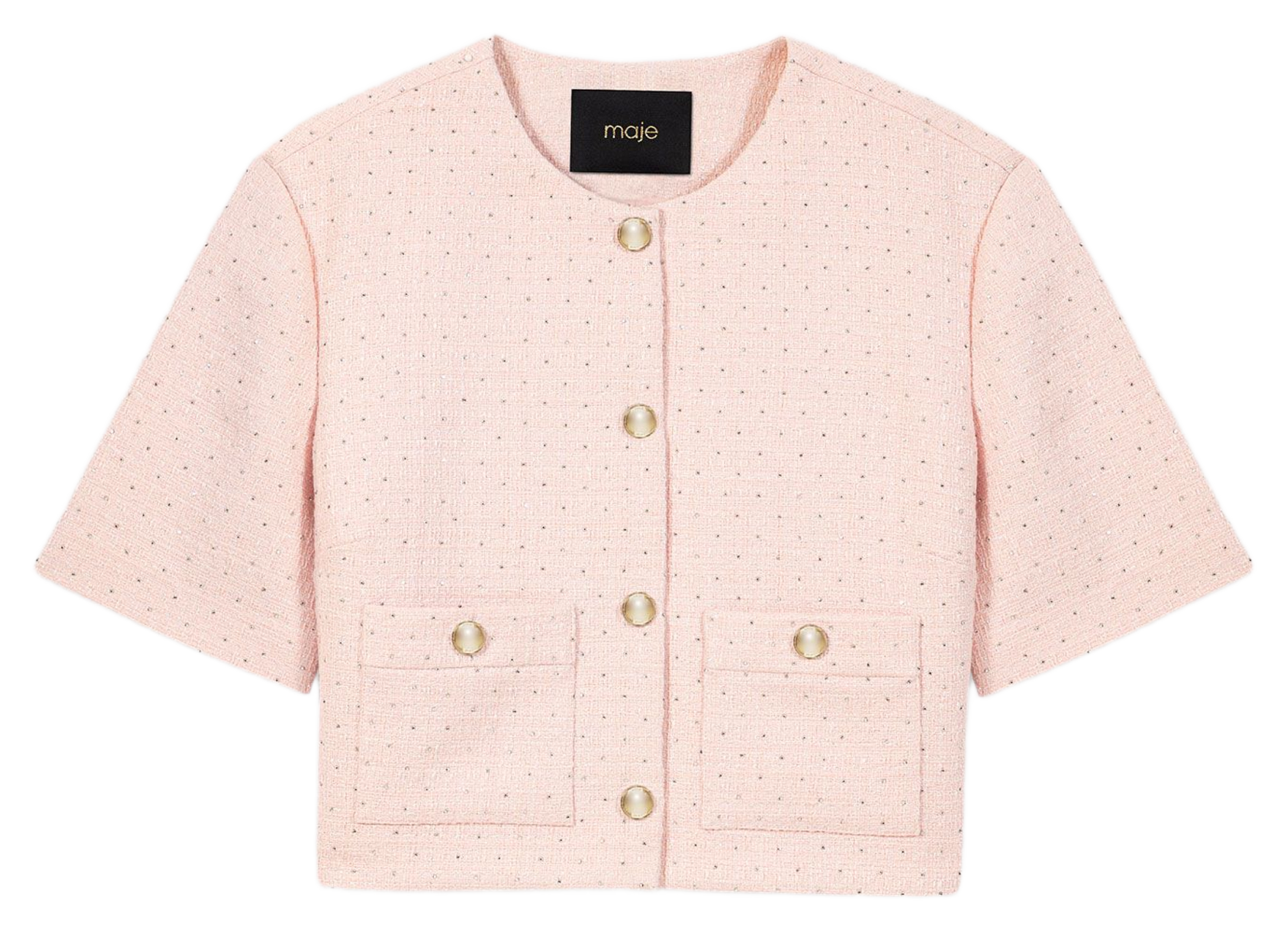 Veste droite à sequins MAJE Rose