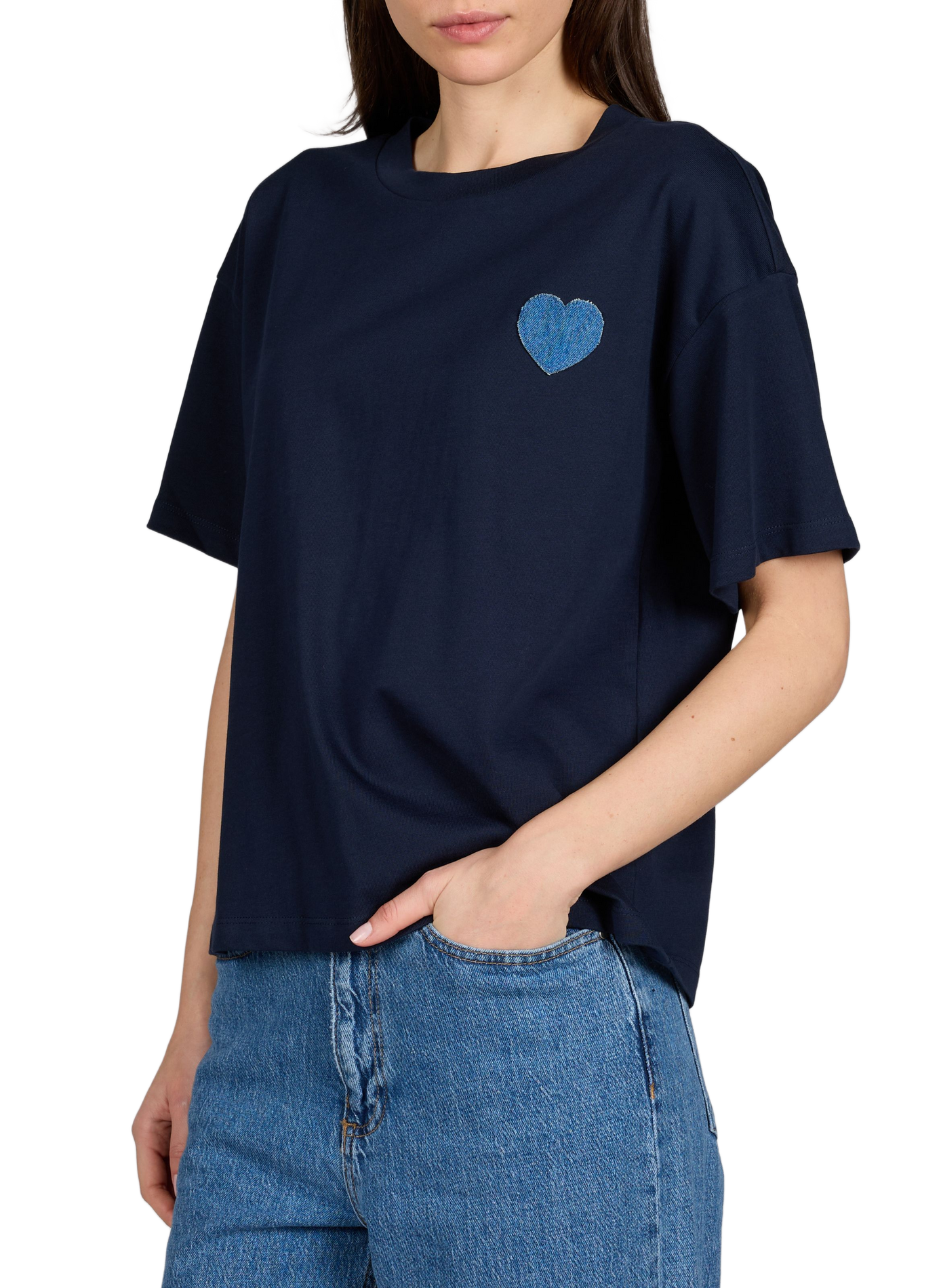 Vimonie cotton T-shirt VILA Blue