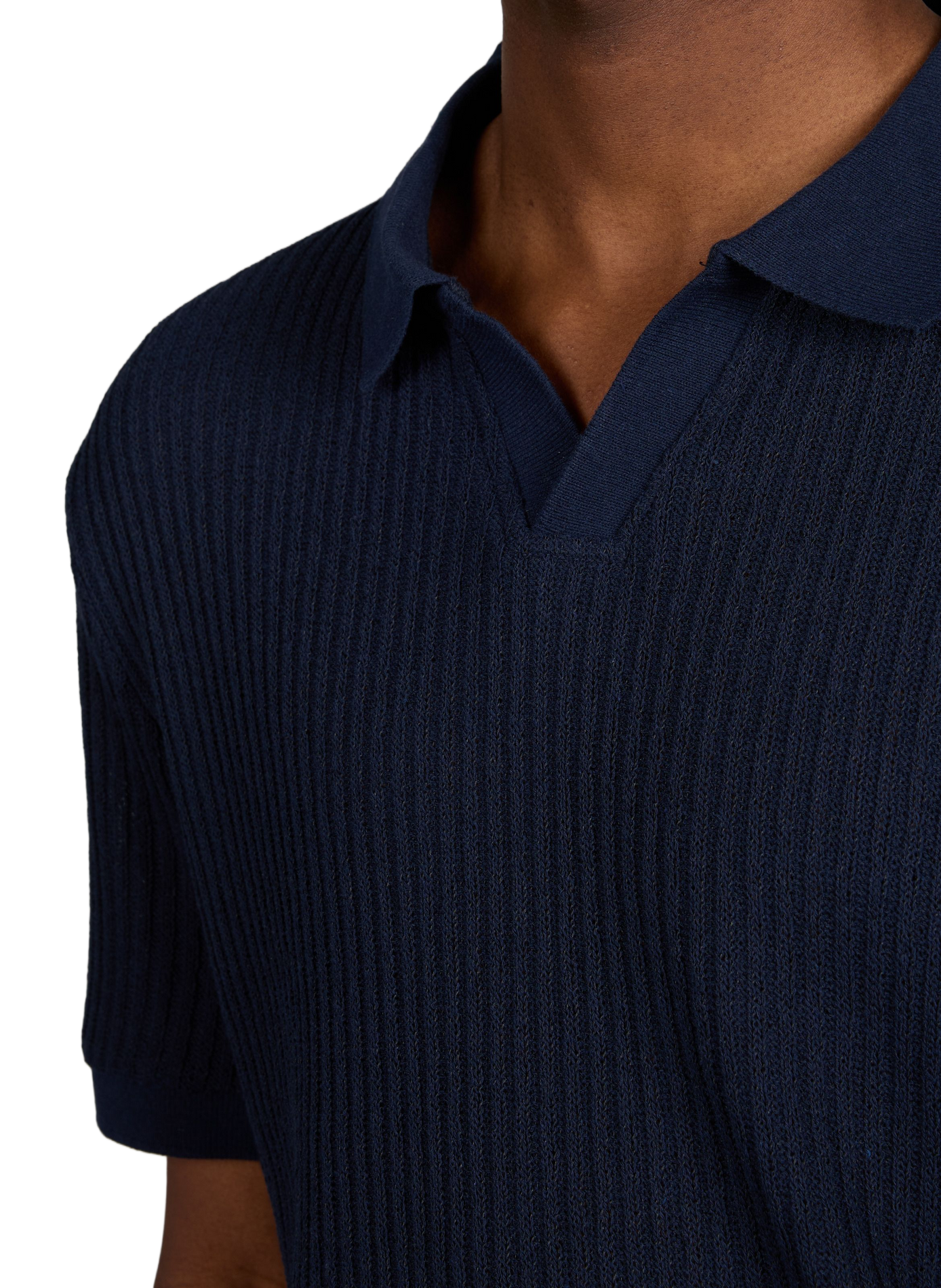 Polo manches courtes en coton AU PRINTEMPS PARIS Bleu