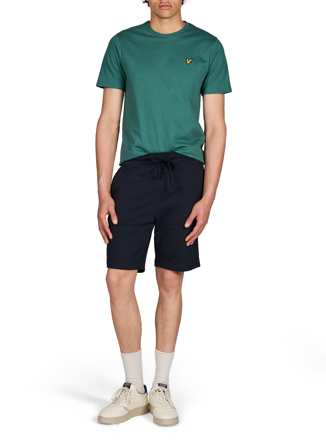 T-shirt col rond en coton LYLE & SCOTT Vert