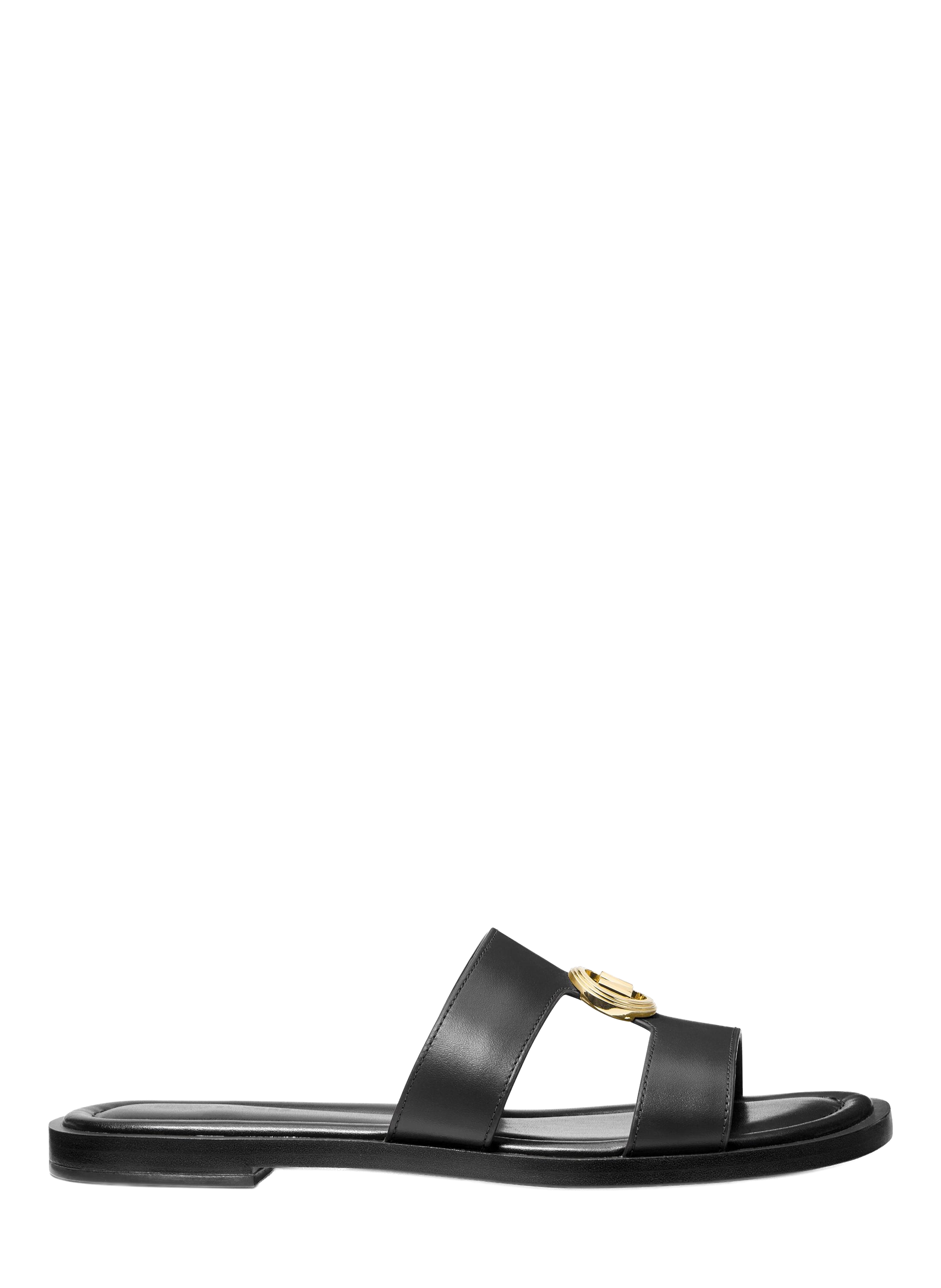 Sandales plates Erin en cuir de vache MICHAEL KORS Noir