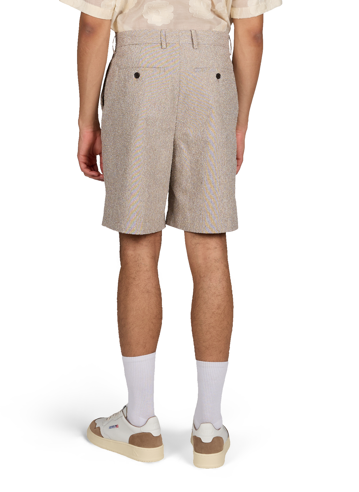 Short in textured cotton blend NN.07 Brown