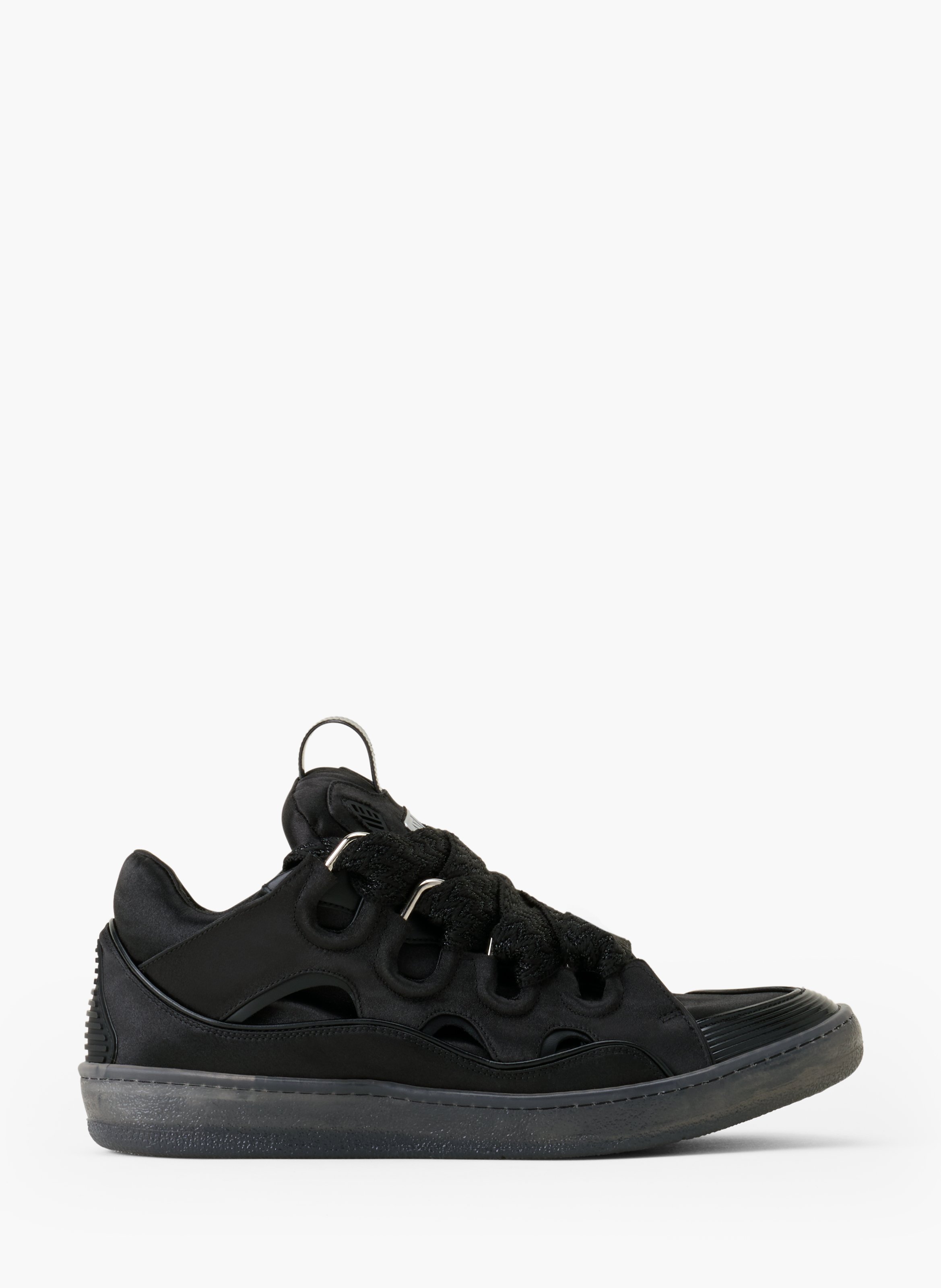 Sneakers curb en satin LANVIN Noir