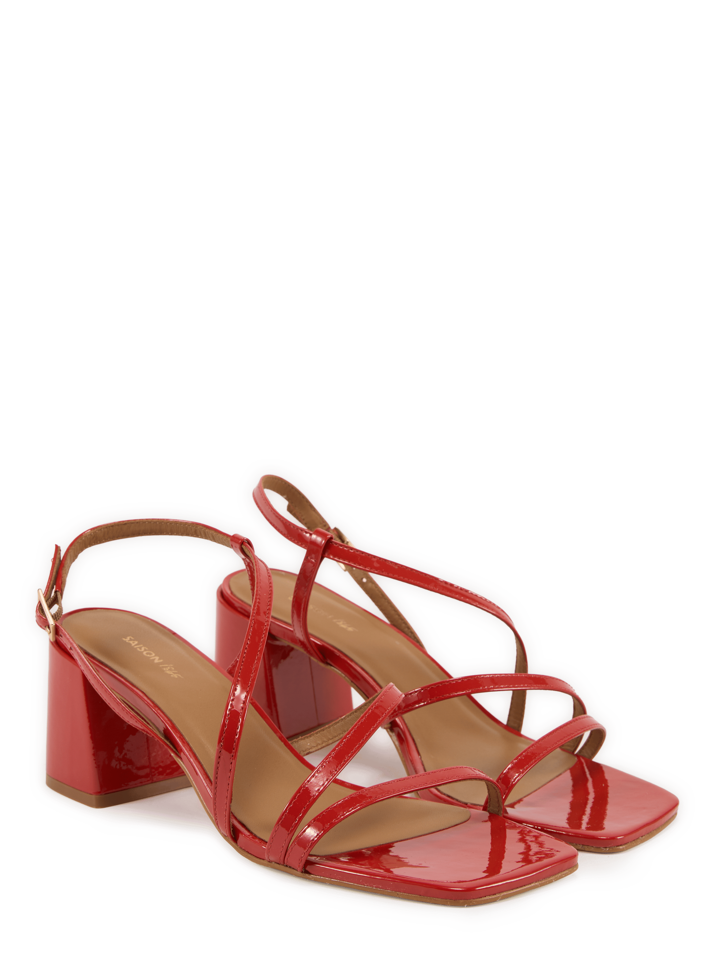 Fexy high-heeled patent leather sandals SAISON 1865 Red