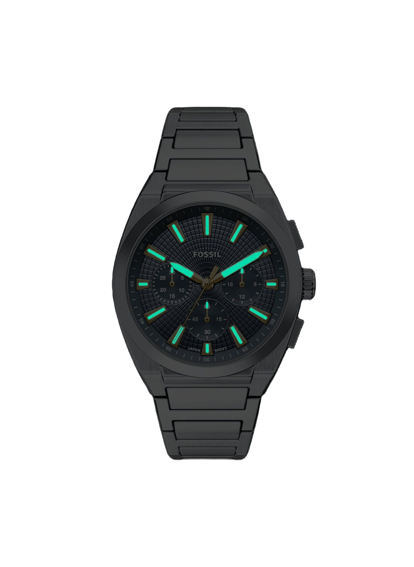 Montre quartz Everett en acier inoxydable FOSSIL Bleu