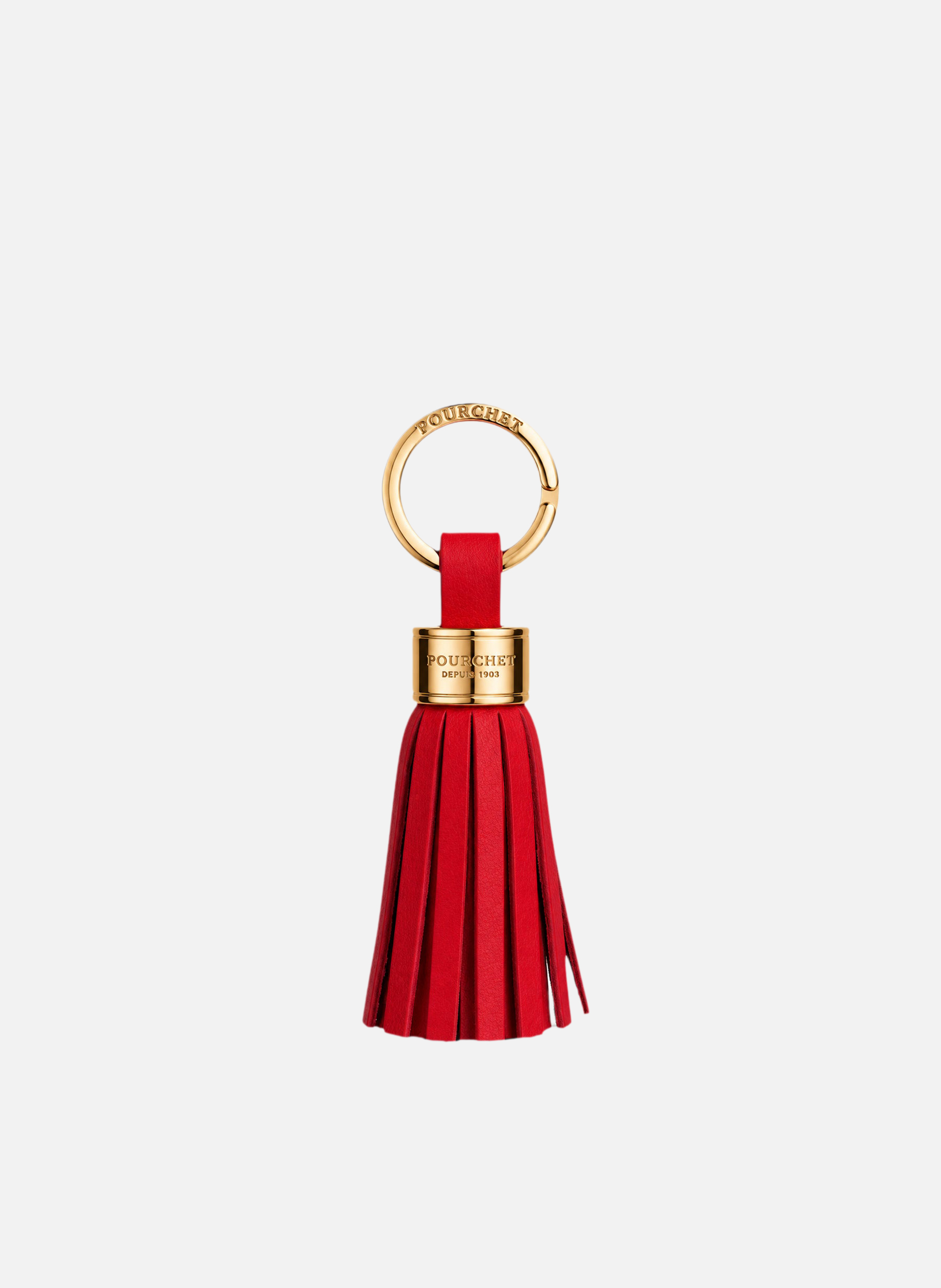 Accessoires | porte-clés en métal et cuir POURCHET Rouge