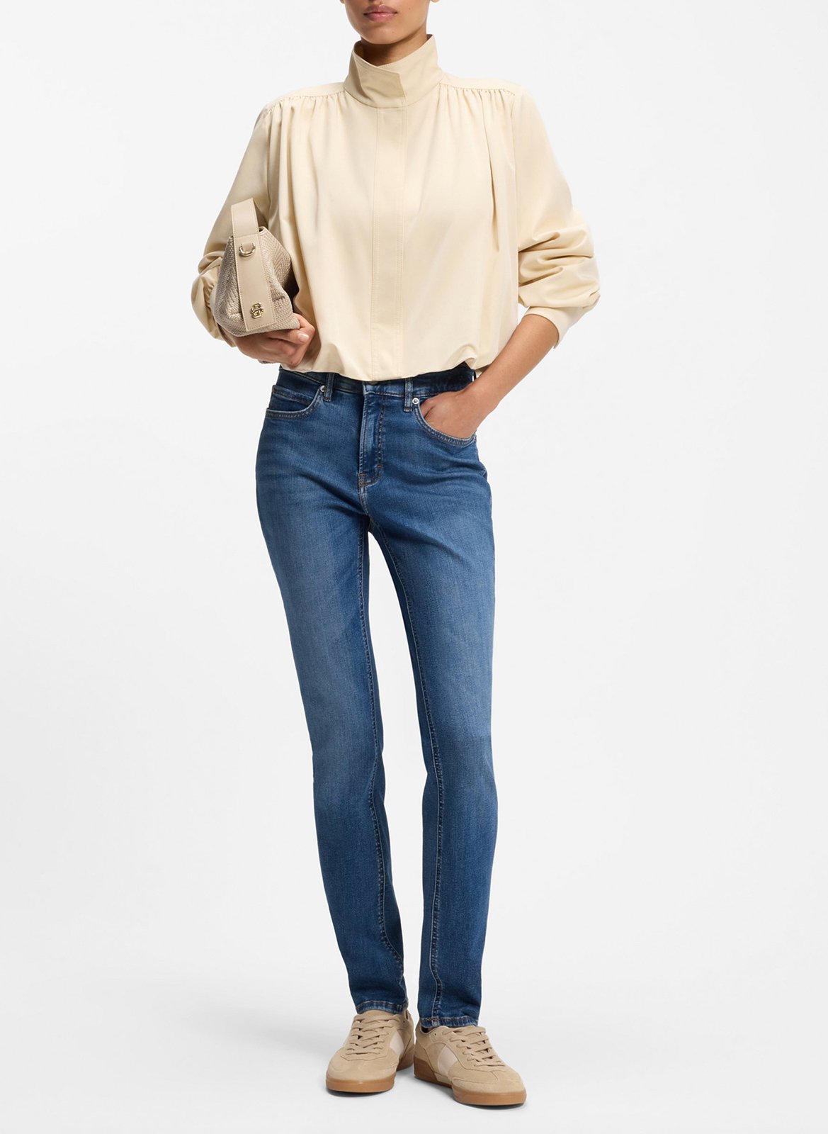 Jean skinny en coton BOSS Bleu