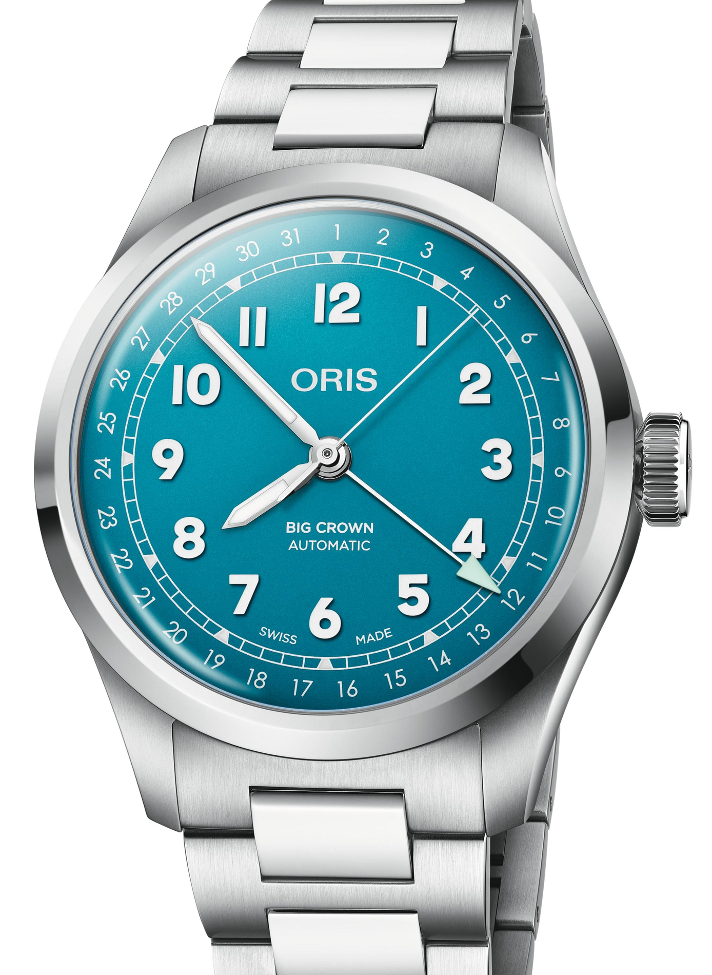 Montre automatique Oris Big Crown Pointer Date en acier inoxydable ORIS Bleu