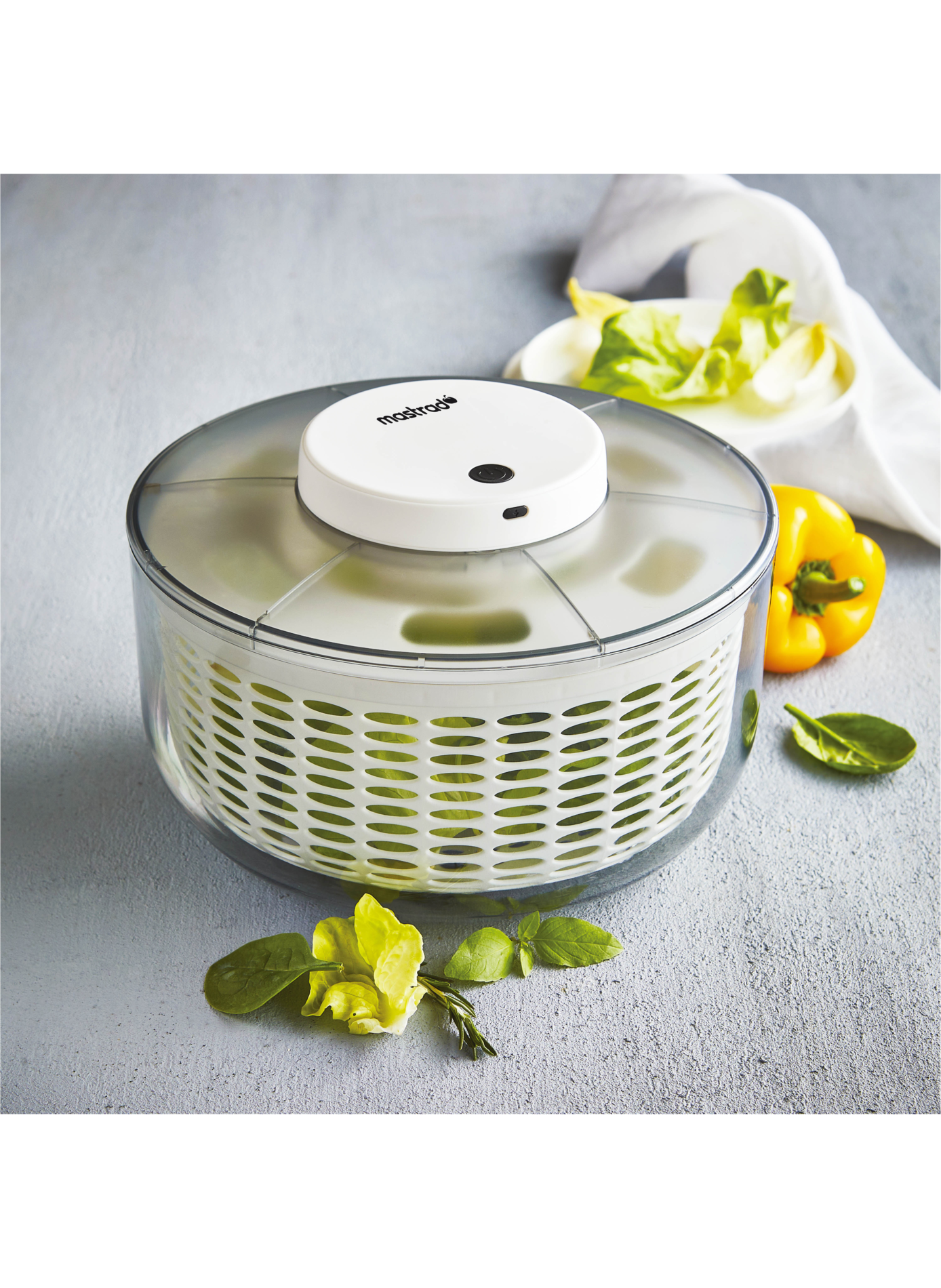 Rechargeable Electric Salad Spinner MASTRAD White