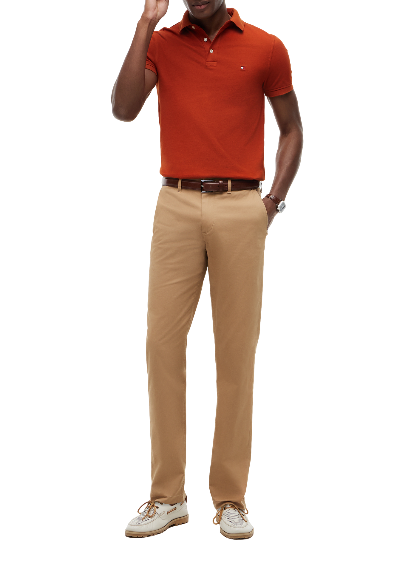 Iconic 1985 organic cotton polo shirt | Brown TOMMY HILFIGER Men
