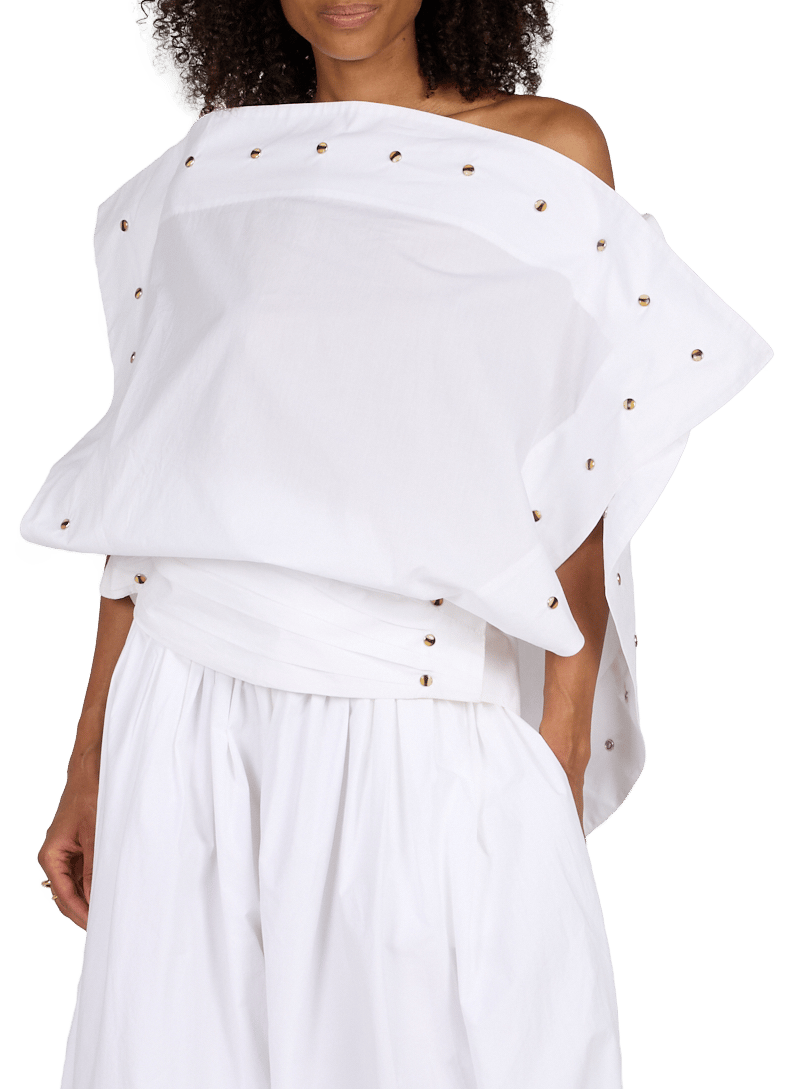 Loose-fitting cotton top | White CHRISTOPHER ESBER Women