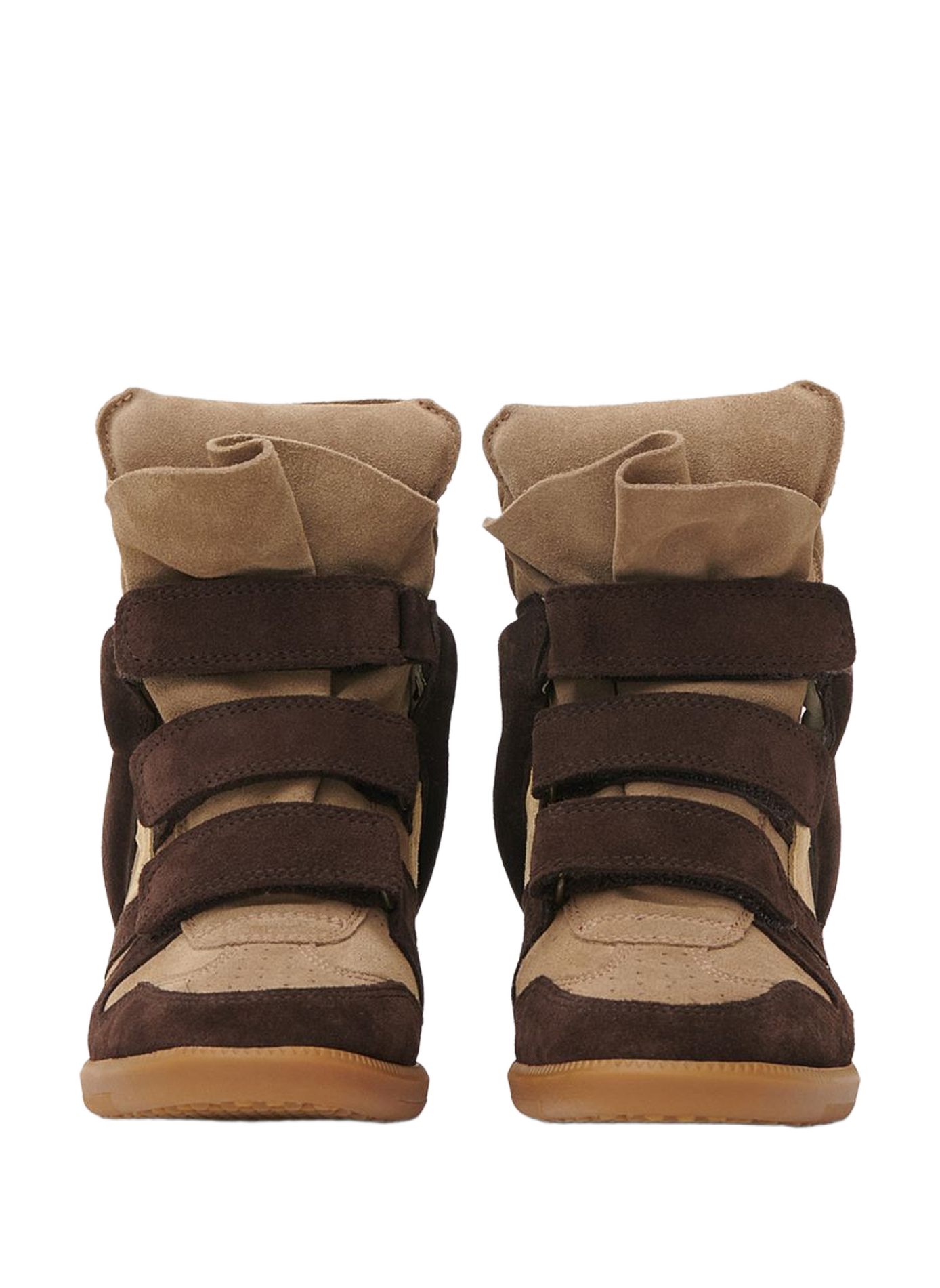 Sneakers met sleehakken van fluweelzacht kalfsleer ISABEL MARANT Veelkleurig