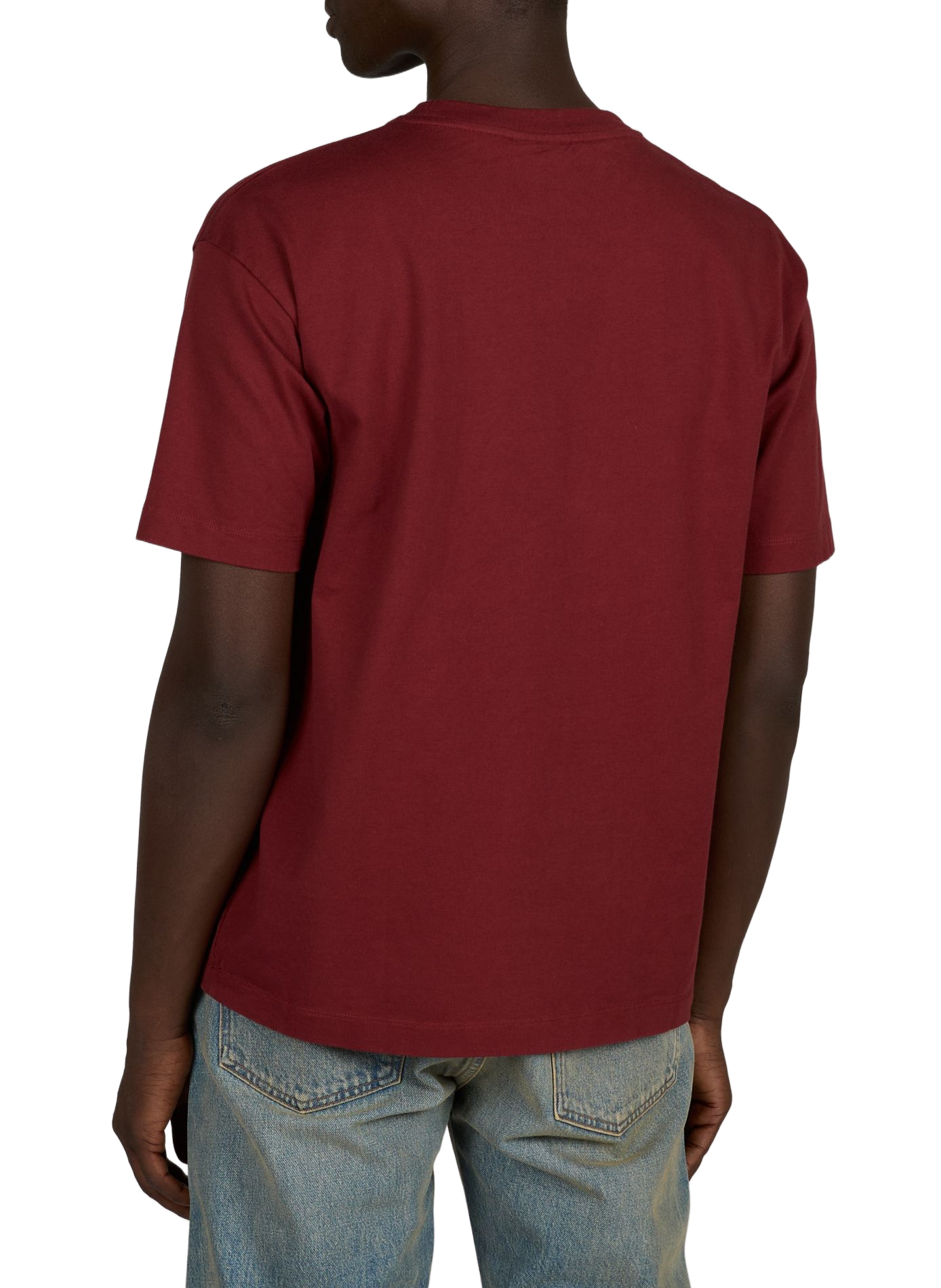 T-shirt col rond à motif en coton DROLE DE MONSIEUR Rouge