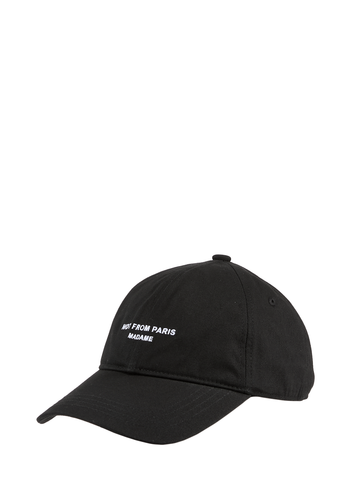 Cotton baseball cap with embroidered logo  DROLE DE MONSIEUR Black